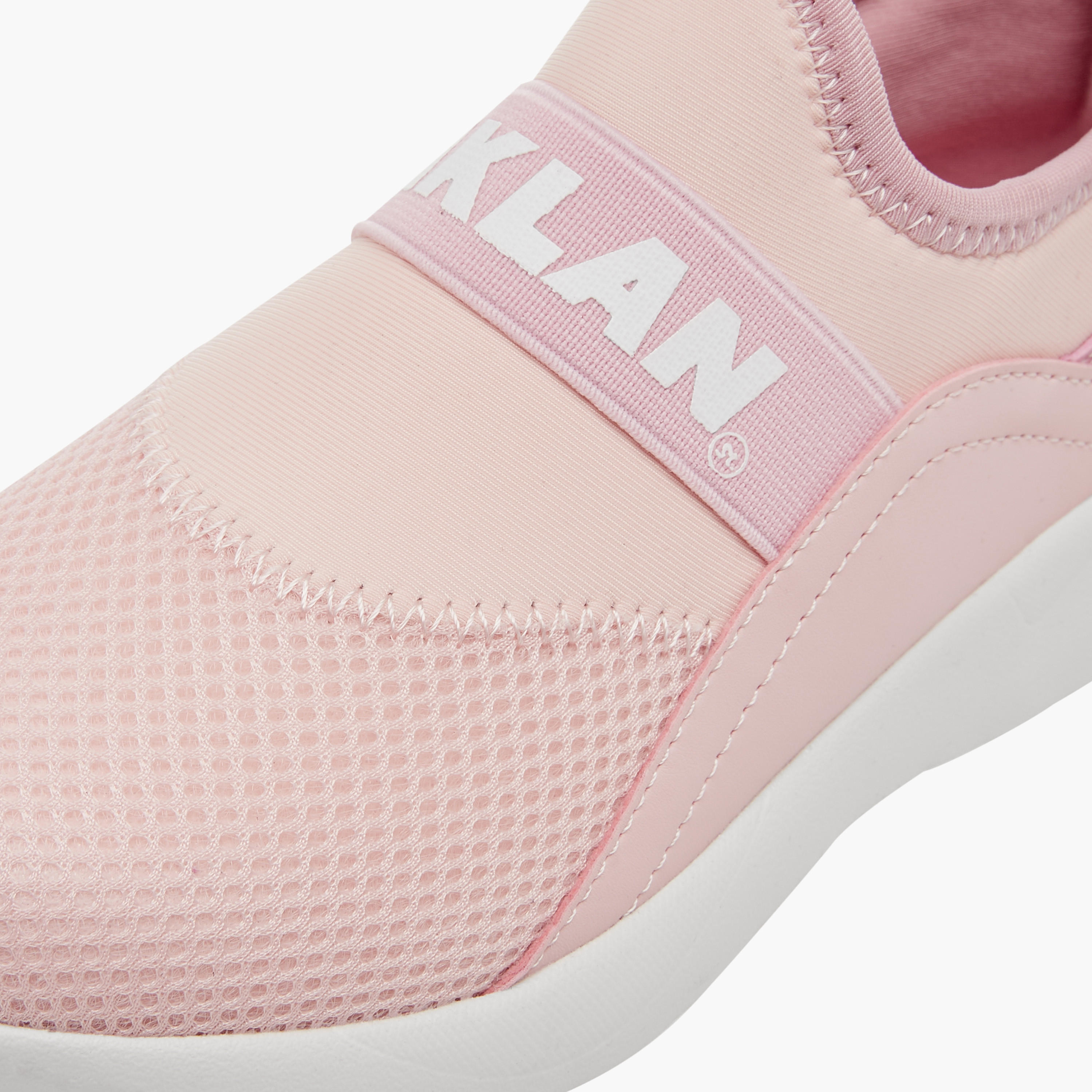Oaklan by Shoexpress Logo Detail Slip-On Sneakers with Pull Tabs-girls-shoes-sneakers-image-4