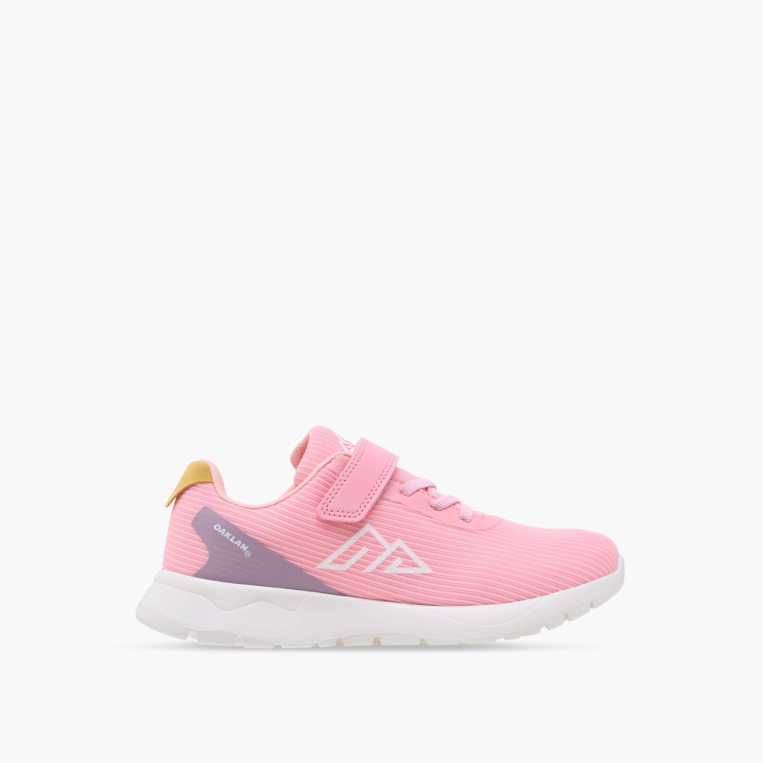 Oaklan by Shoexpress Logo Print Sports Shoes with Hook and Loop Closure-girls-shoes-sports-image-3