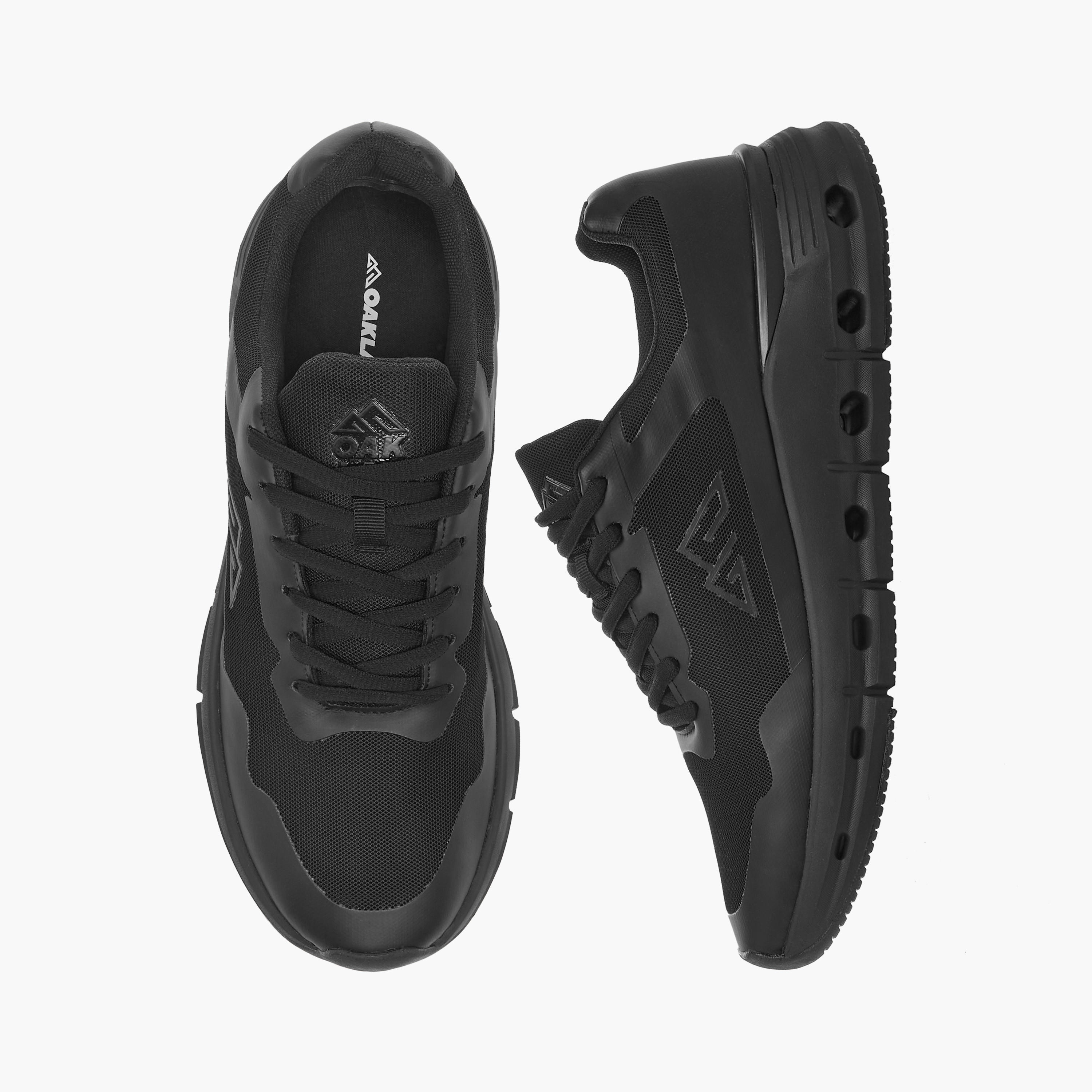 Oaklan by Shoexpress Mesh Panelled Sports Shoes with Lace-Up Closure-sports-men-shoes-image-1