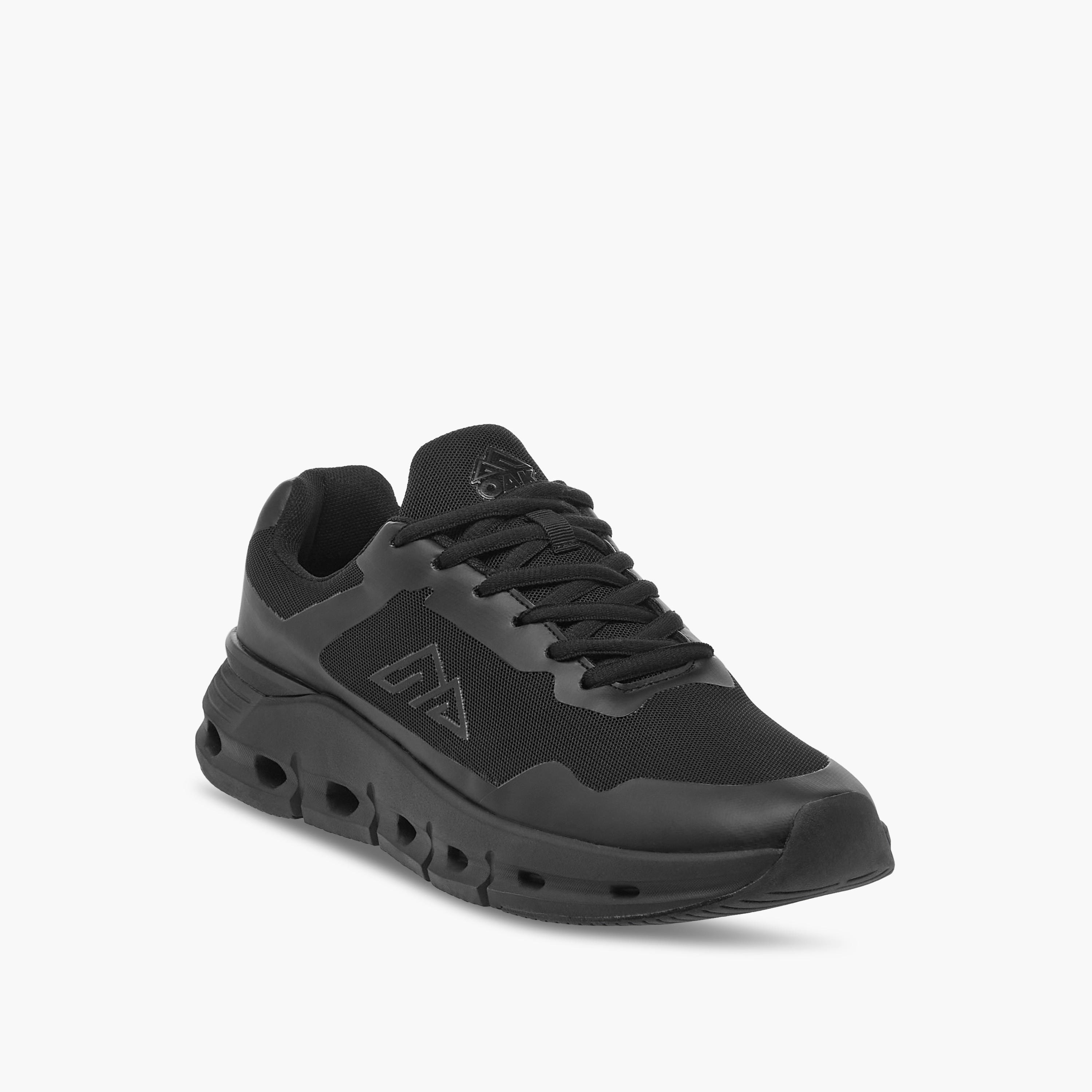 Oaklan by Shoexpress Mesh Panelled Sports Shoes with Lace-Up Closure-sports-men-shoes-image-2