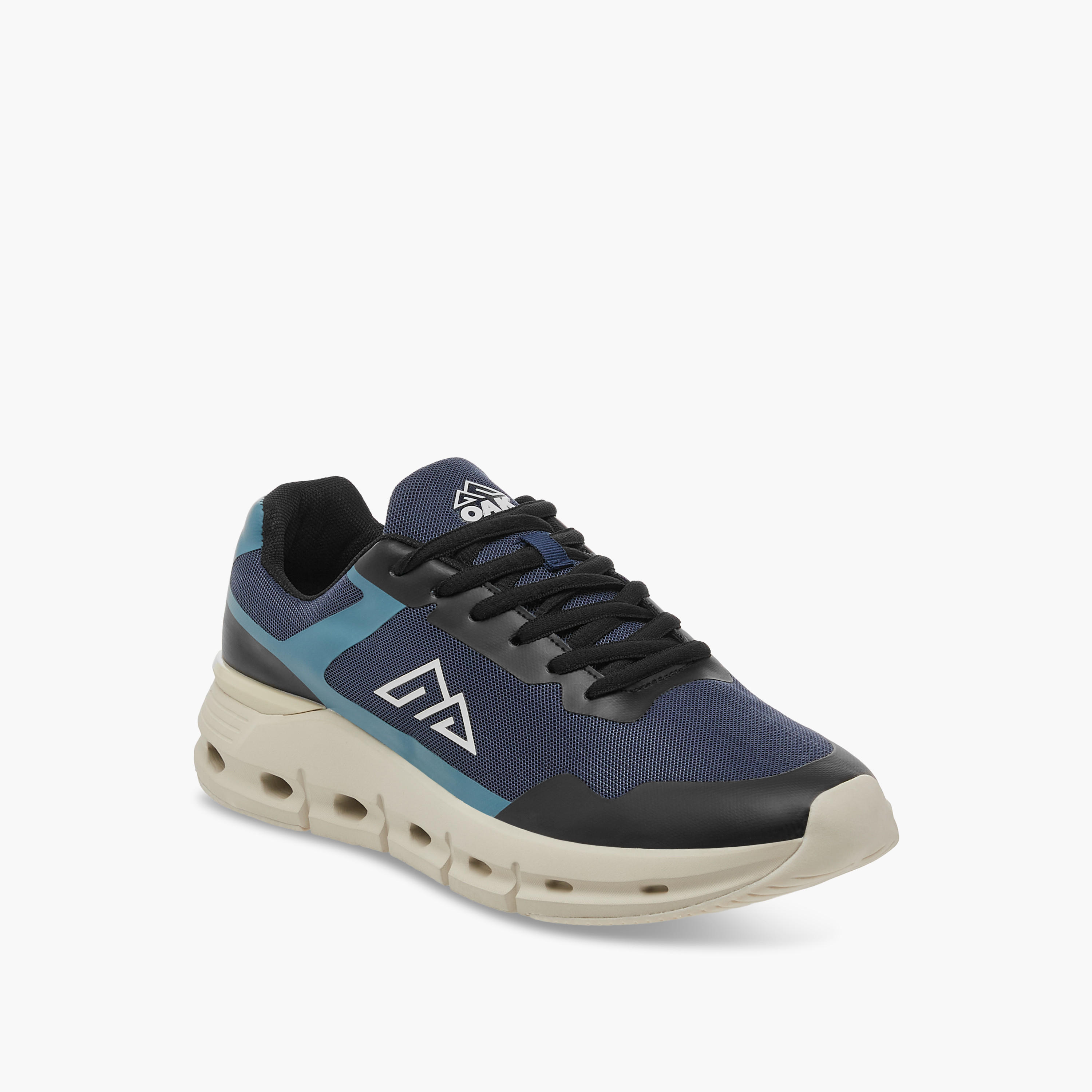 Oaklan by Shoexpress Mesh Panelled Sports Shoes with Lace-Up Closure-sports-men-shoes-image-2