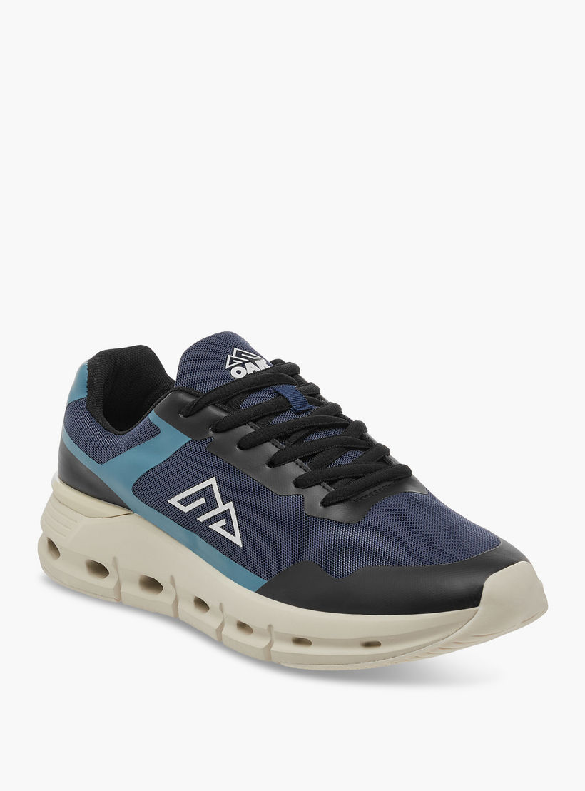 Oaklan by Shoexpress Mesh Panelled Sports Shoes with Lace-Up Closure-sports-men-shoes-image-2