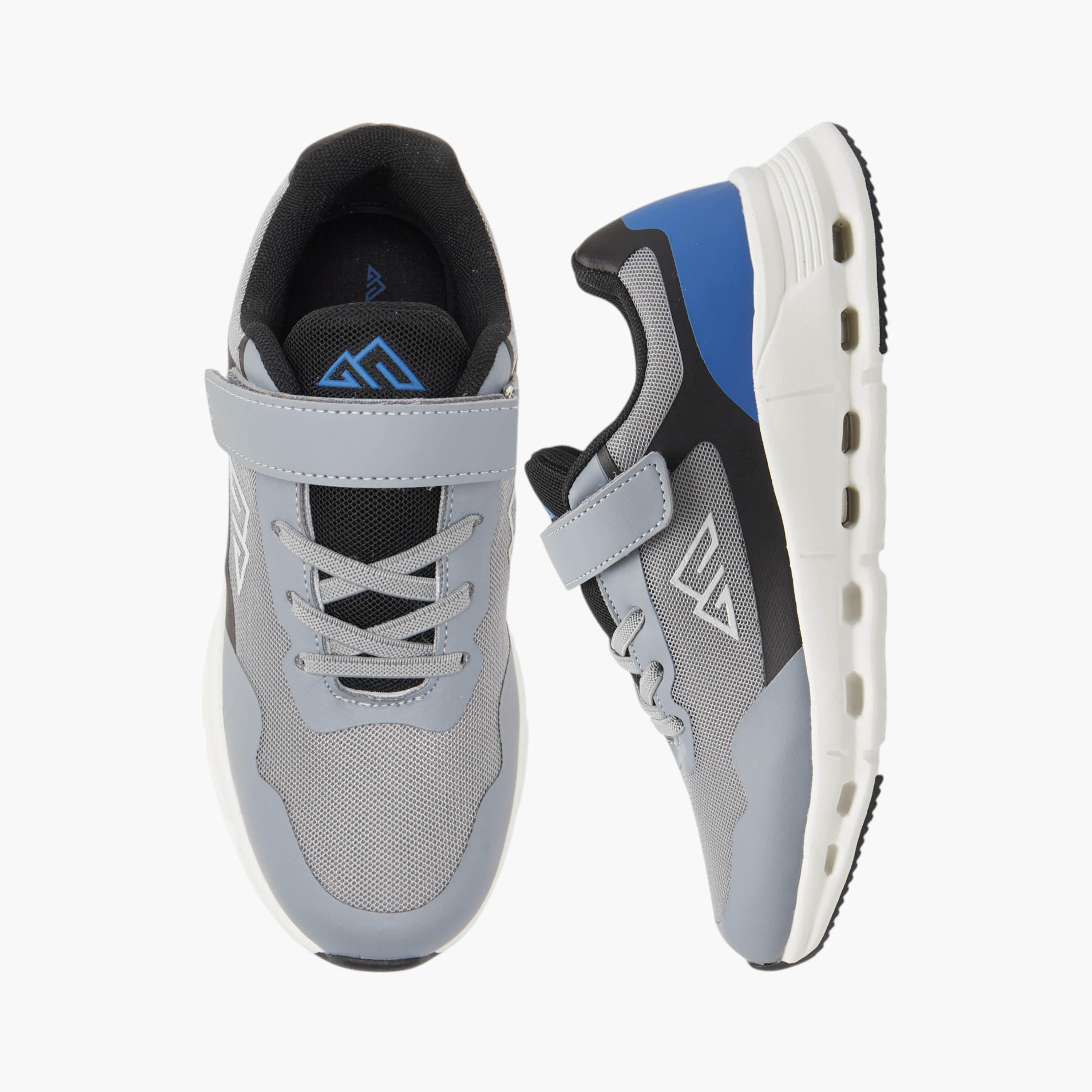 Oaklan by Shoexpress Kids Panelled Sneakers with Hook and Loop Closure-boys-shoes-sneakers-image-1