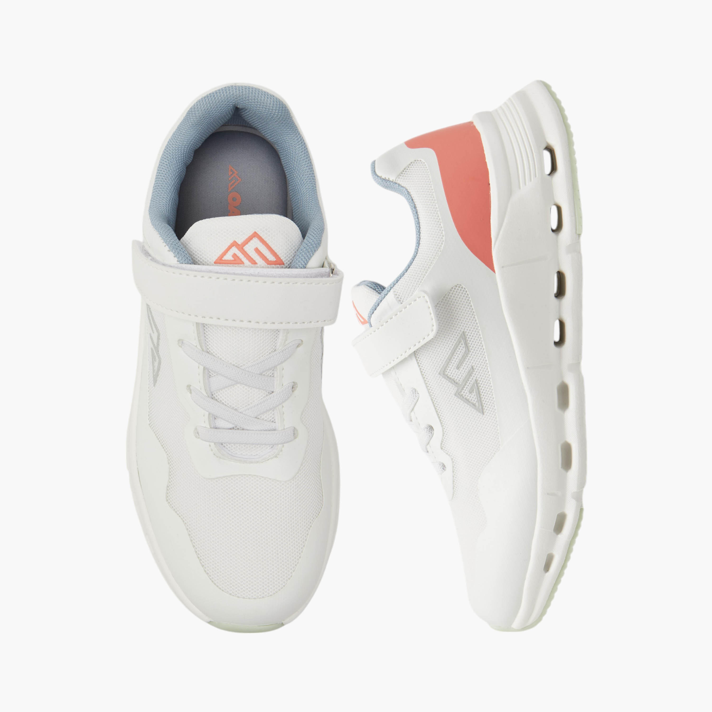 Oaklan by Shoexpress Textured Sneakers with Hook and Loop Closure-girls-shoes-sneakers-image-1