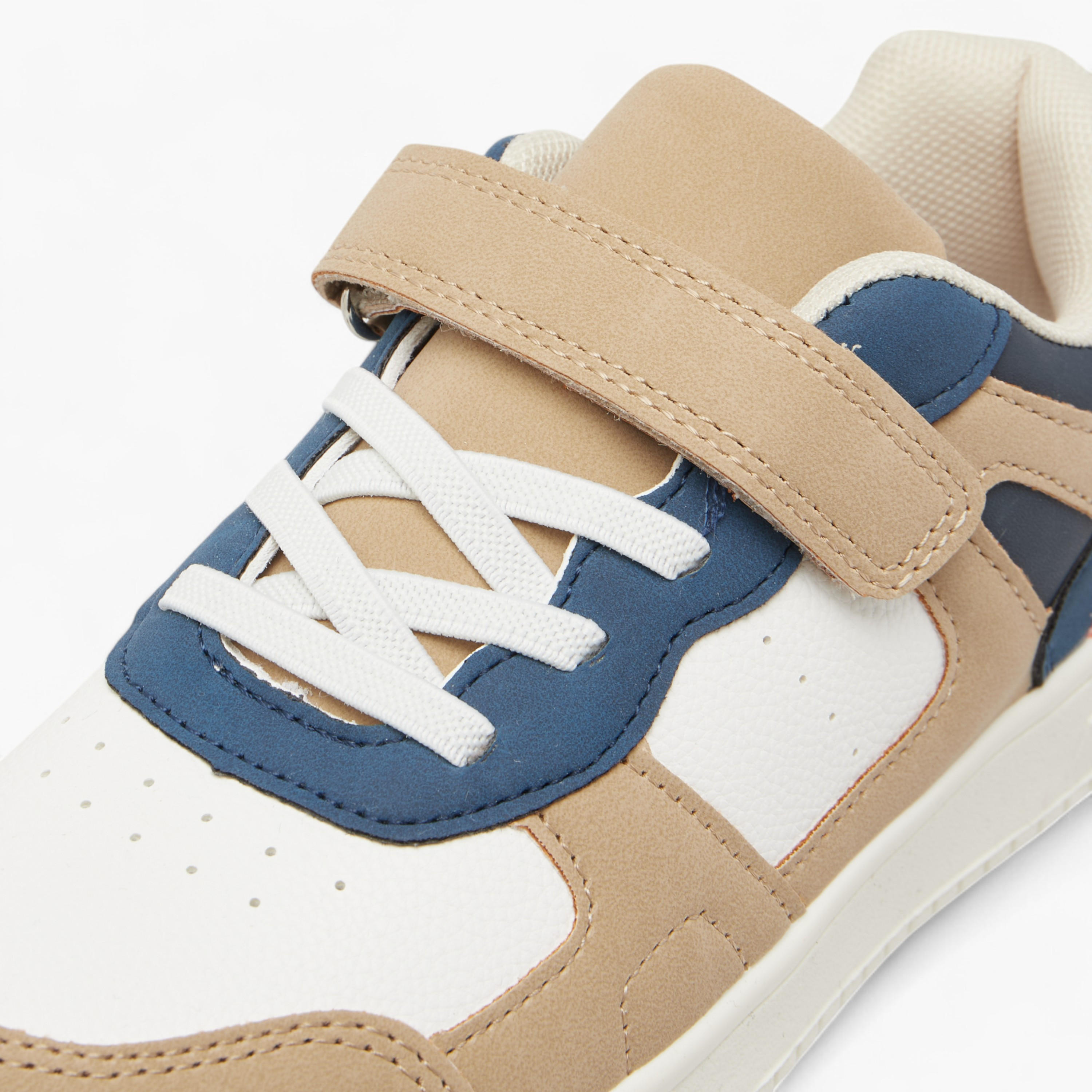 LBL by Shoexpress Colourblock Sneakers with Hook and Loop Closure-boys-shoes-sneakers-image-4