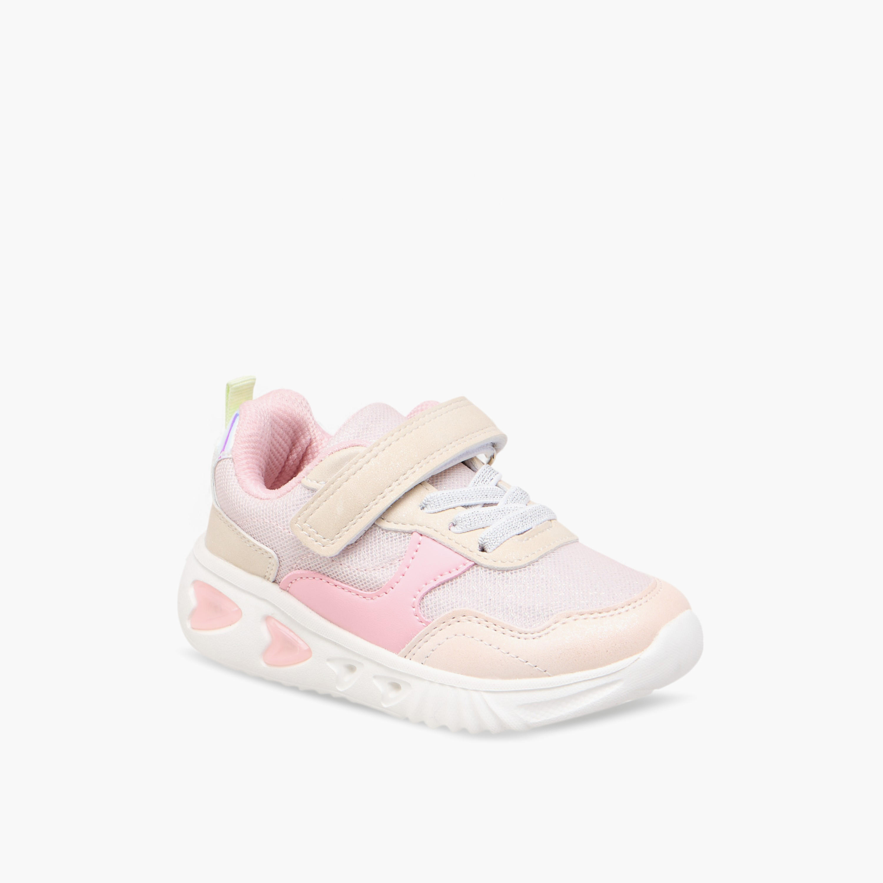 حذاء سنيكرز مضيء بقوالب ملونة وشريط إغلاق من فلورا بيلا-girls-shoes-sneakers-image-2