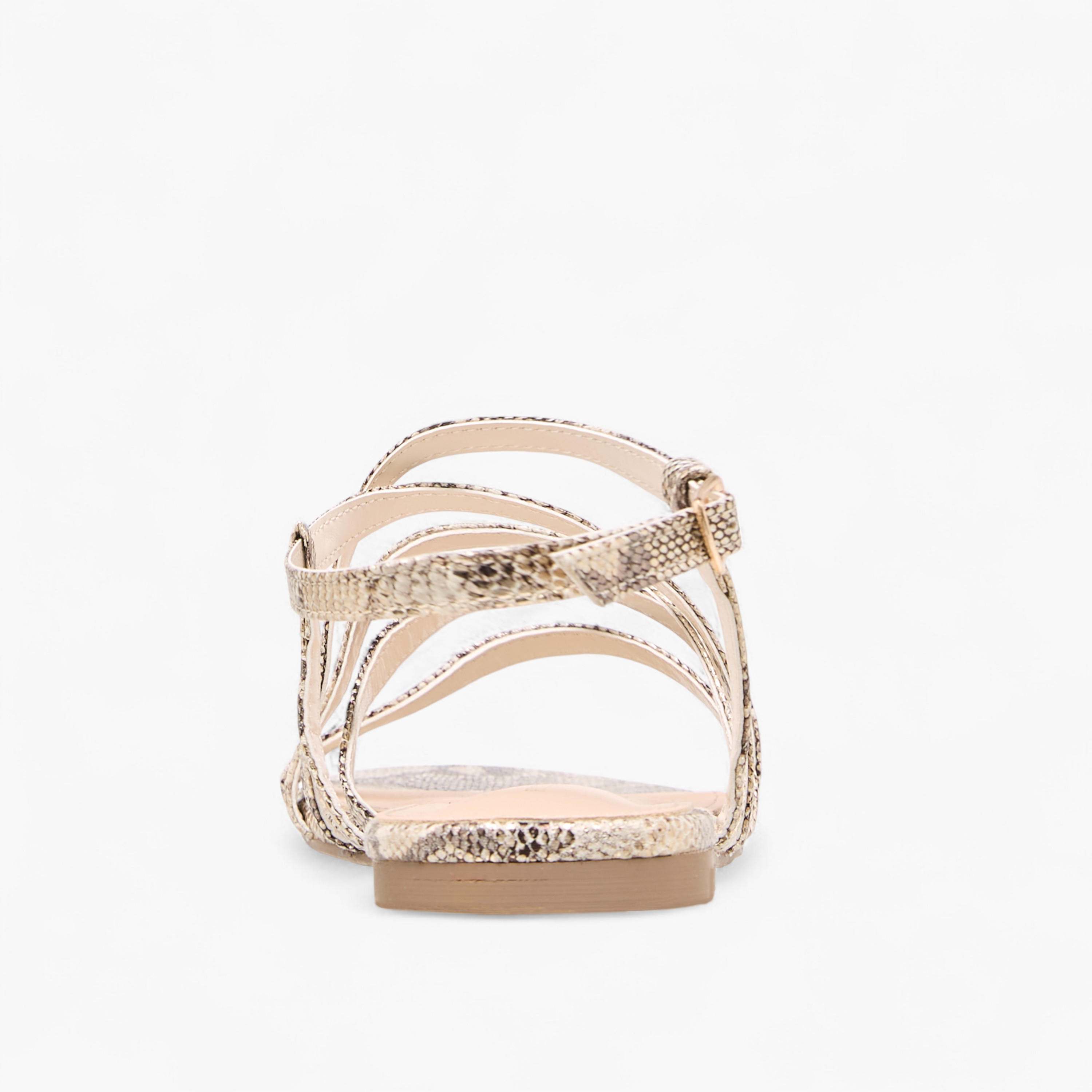 Flora Bella Animal Print Criss Cross Sandals with Buckle Closure-women-shoes-flats-sandals-image-5