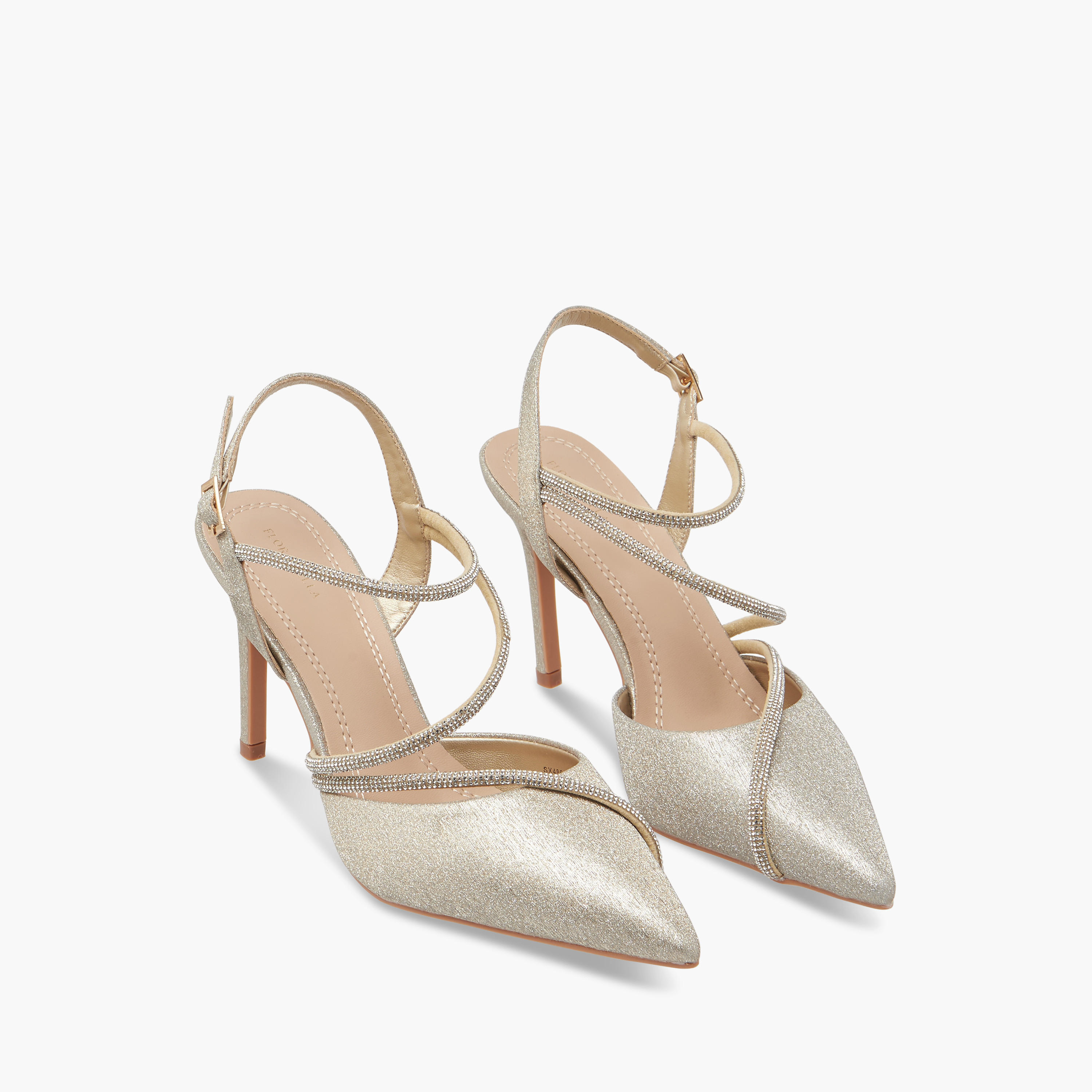 حذاء مزيّن بكعب ستيليتو وحزام خلفي وإبزيم إغلاق من فلورا بيلا-women-shoes-heels-image-1