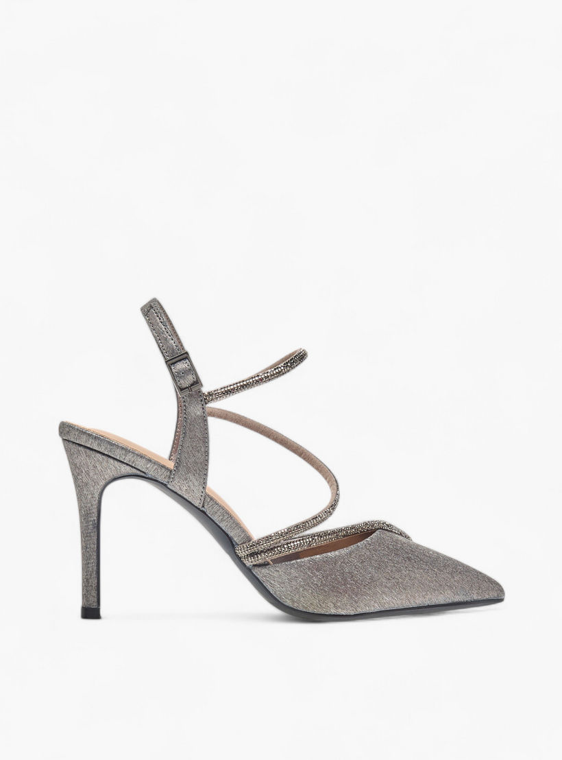 حذاء مزيّن بكعب ستيليتو ومقدمة مدببة وإبزيم إغلاق من فلورا بيلا-women-shoes-heels-image-3