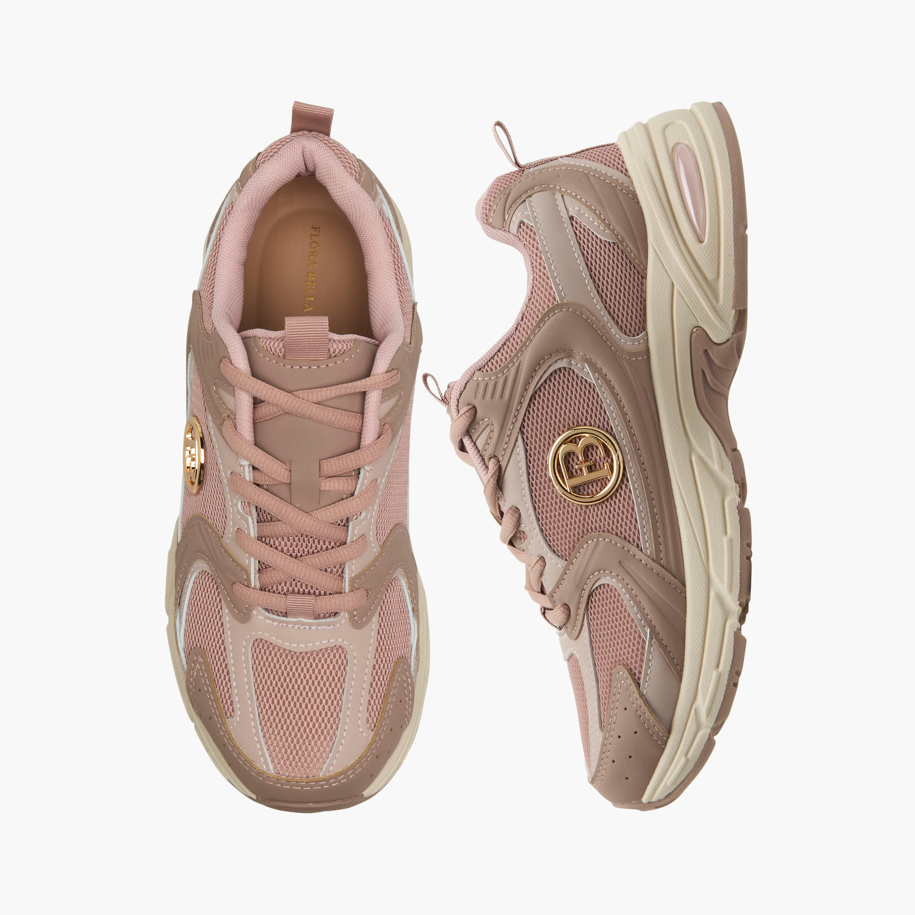 Flora Bella Women Panelled Lace-Up Sneakers-women-shoes-sneakers-image-1