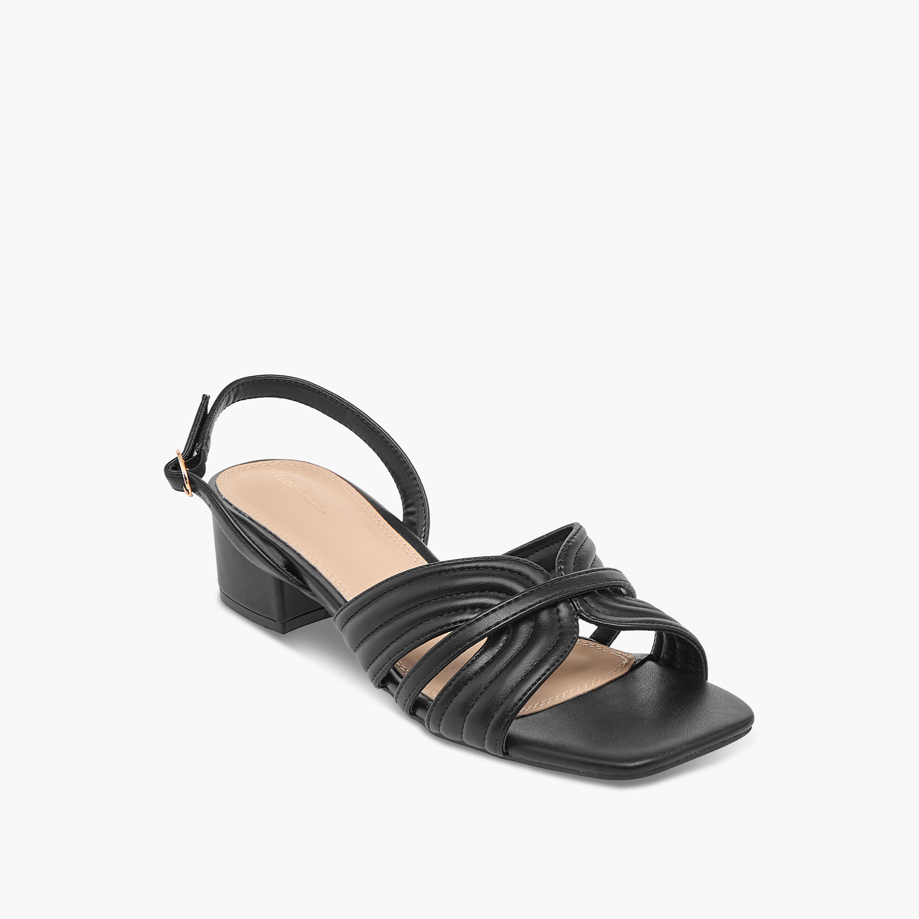 صندل بكعب عريض وأحزمة للنساء من فلورا بيلا-women-shoes-sandals-heeled-image-2