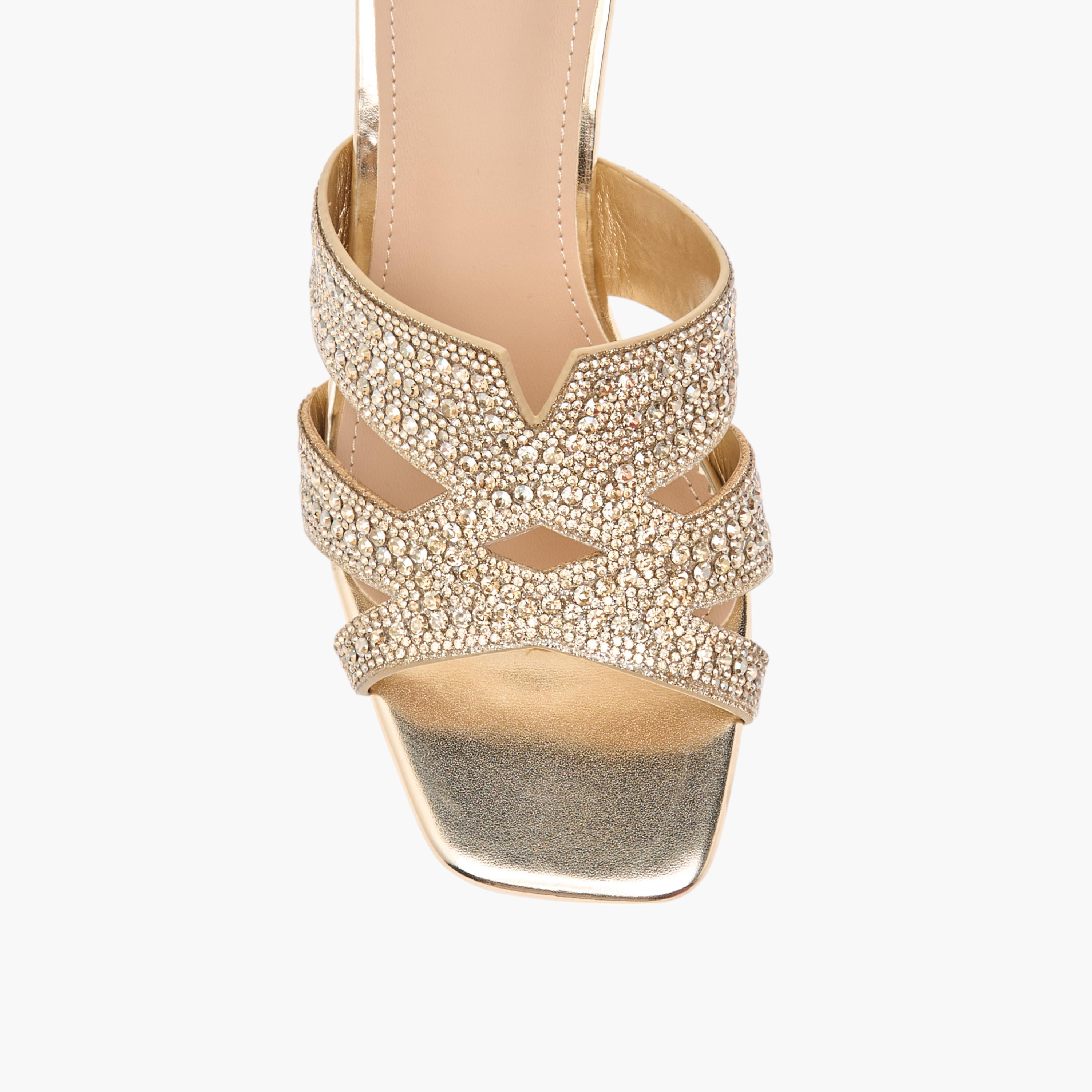 Flora Bella Embellished Slip-On Sandals with Flared Heels-women-shoes-sandals-heeled-image-4