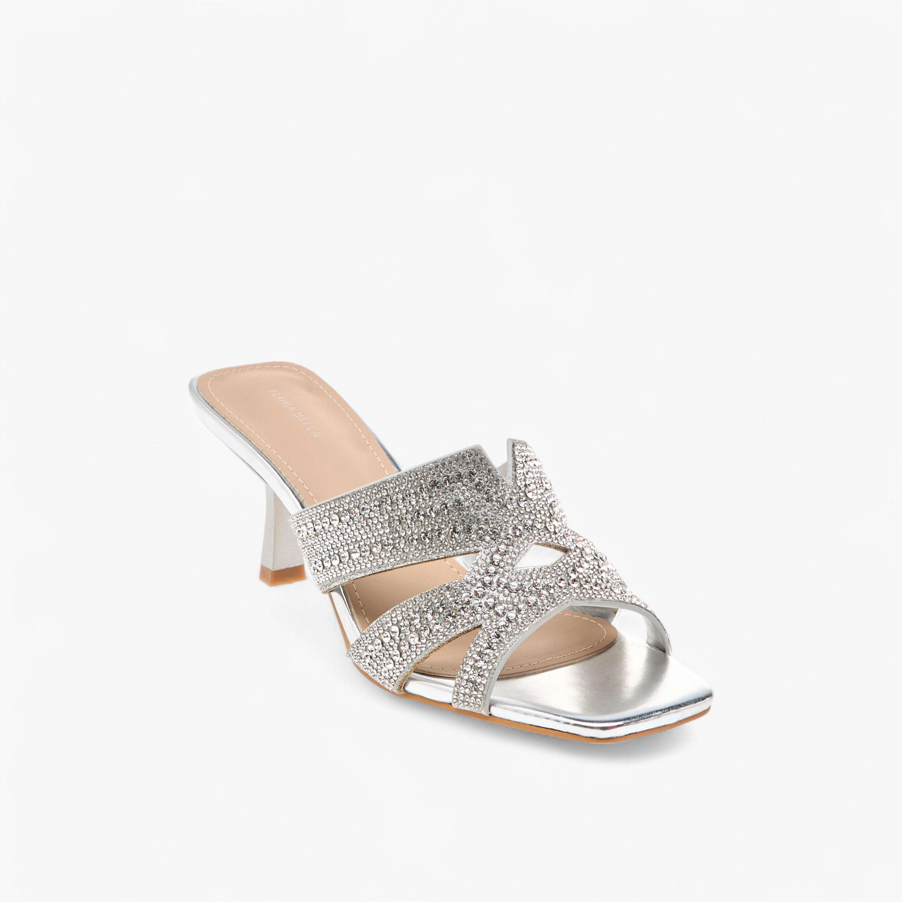Flora Bella Embellished Slip-On Sandals with Flared Heels-women-shoes-sandals-heeled-image-2