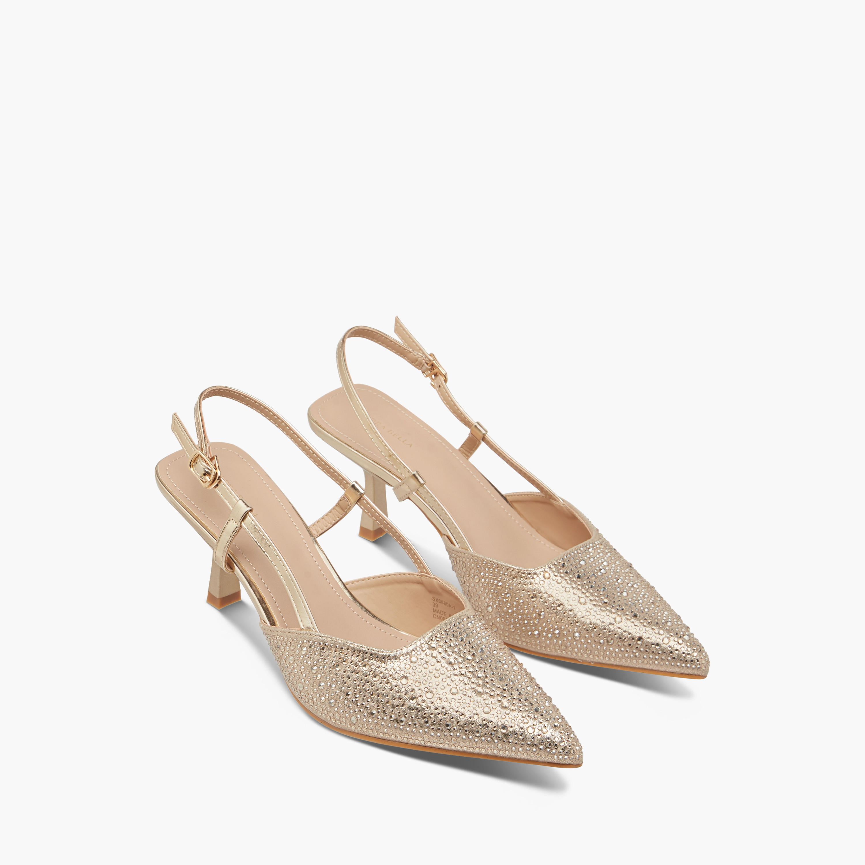 حذاء مزيّن بكعب واسع وحزام خلفي وإبزيم إغلاق من فلورا بيلا-women-shoes-heels-image-1