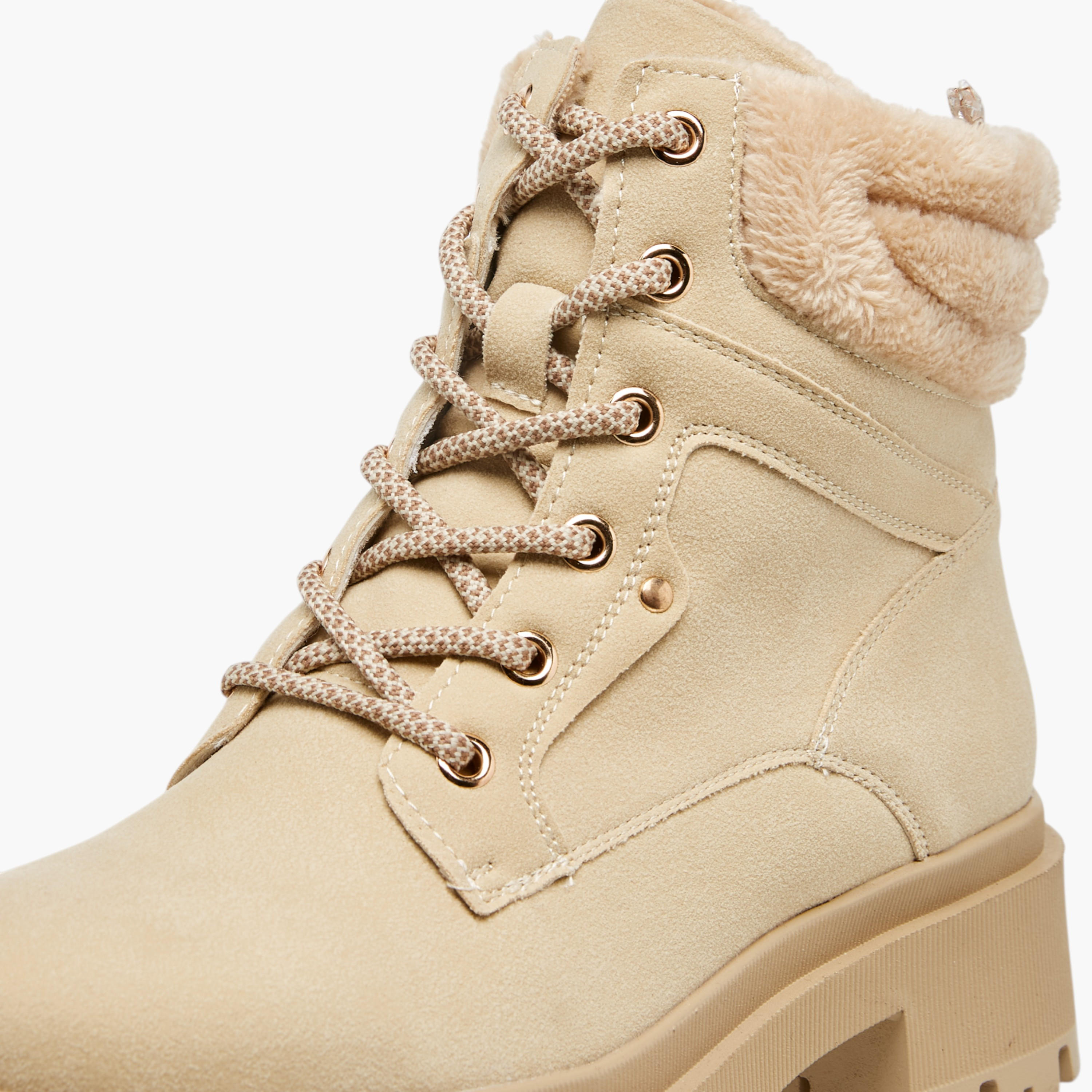Flora Bella Solid Lace-Up Ankle Boots with Pull Tab-women-shoes-boots-image-4