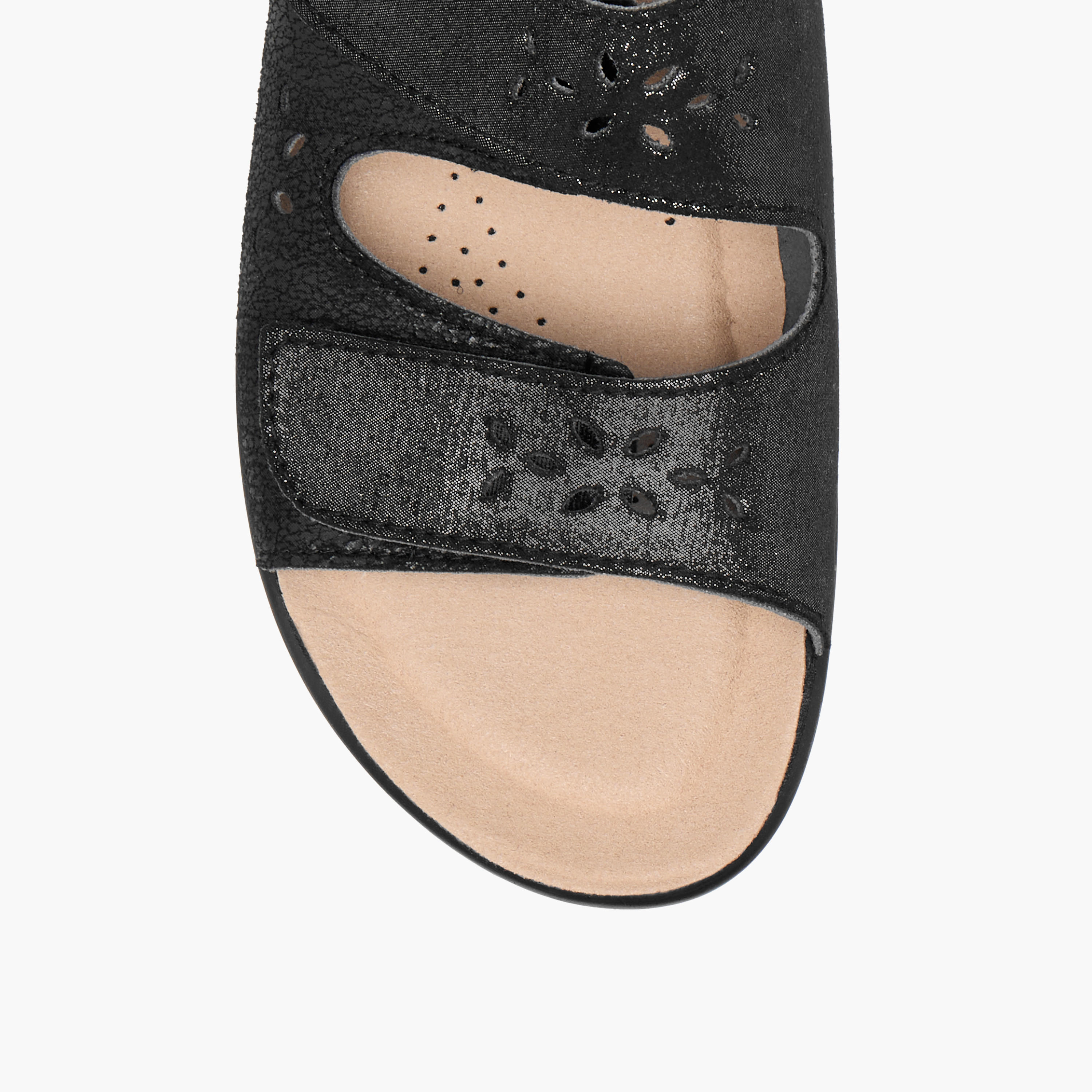 FlyFlot Cutout Detail Slip-On Comfort Sandals with Wedge Heels-women-shoes-sandals-heeled-image-4