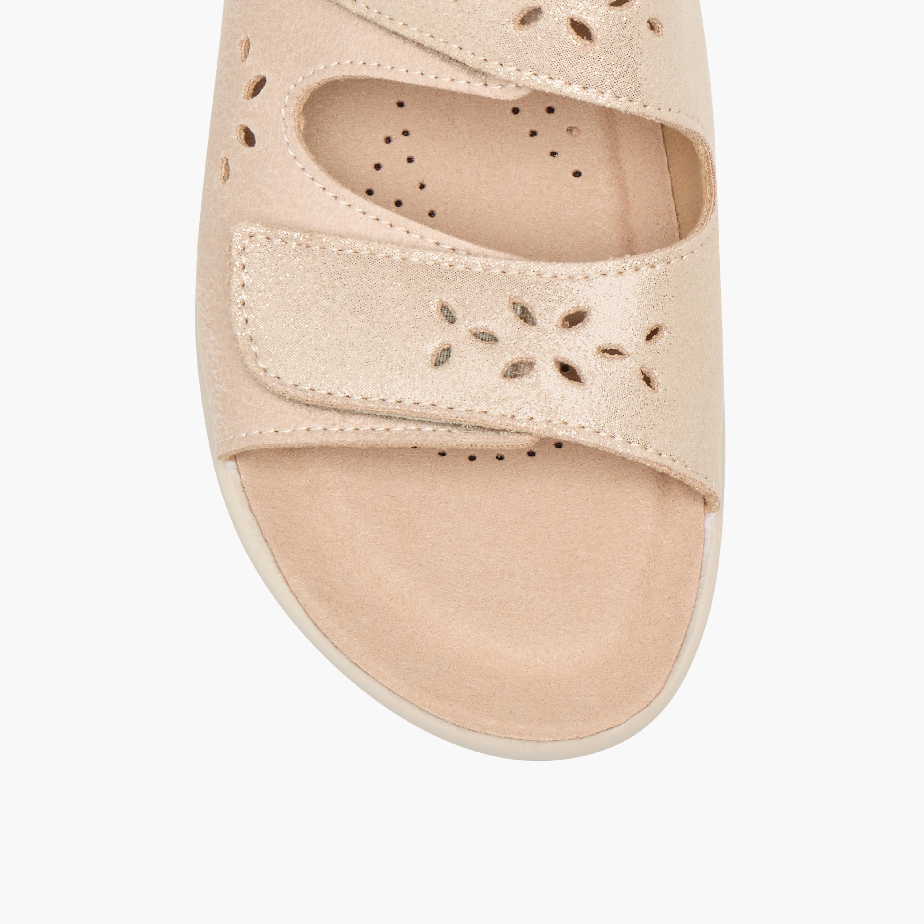 FlyFlot Cutout Detail Slip-On Comfort Sandals with Wedge Heels-women-shoes-sandals-heeled-image-4