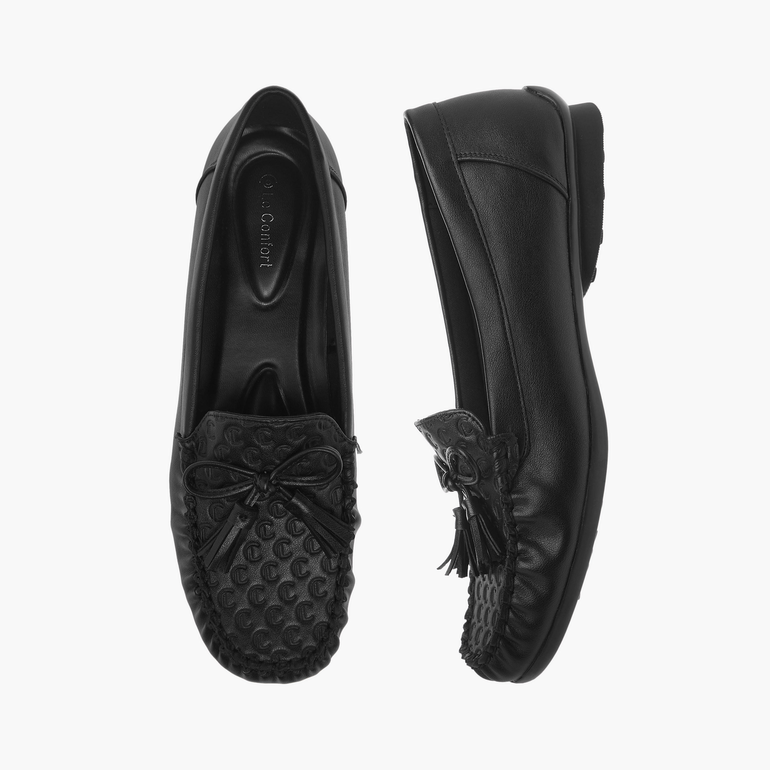 Le Confort Bow Accent Slip-On Comfort Moccasins-women-shoes-flats-loafers-image-1