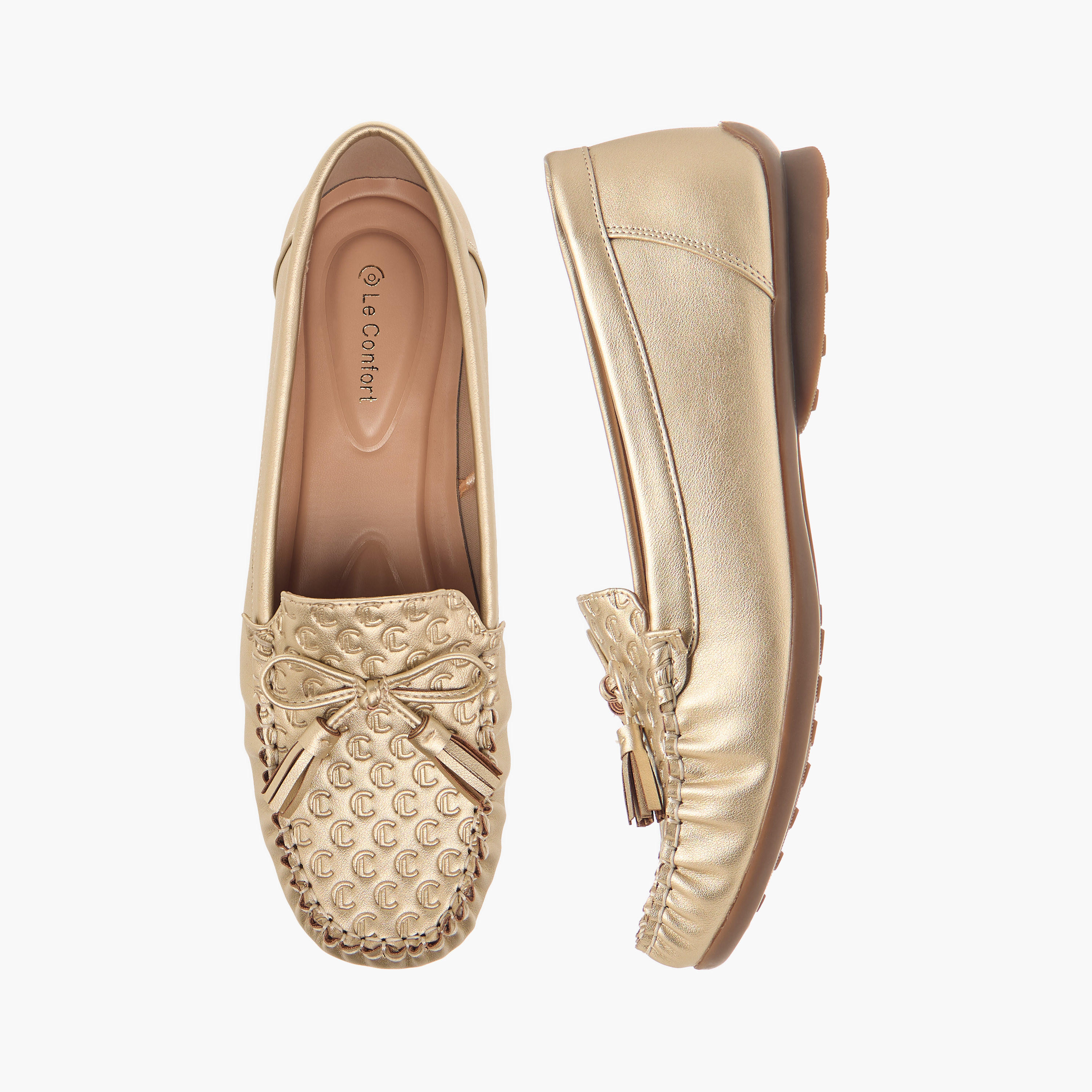 Le Confort Bow Accent Slip-On Comfort Moccasins-women-shoes-flats-loafers-image-1