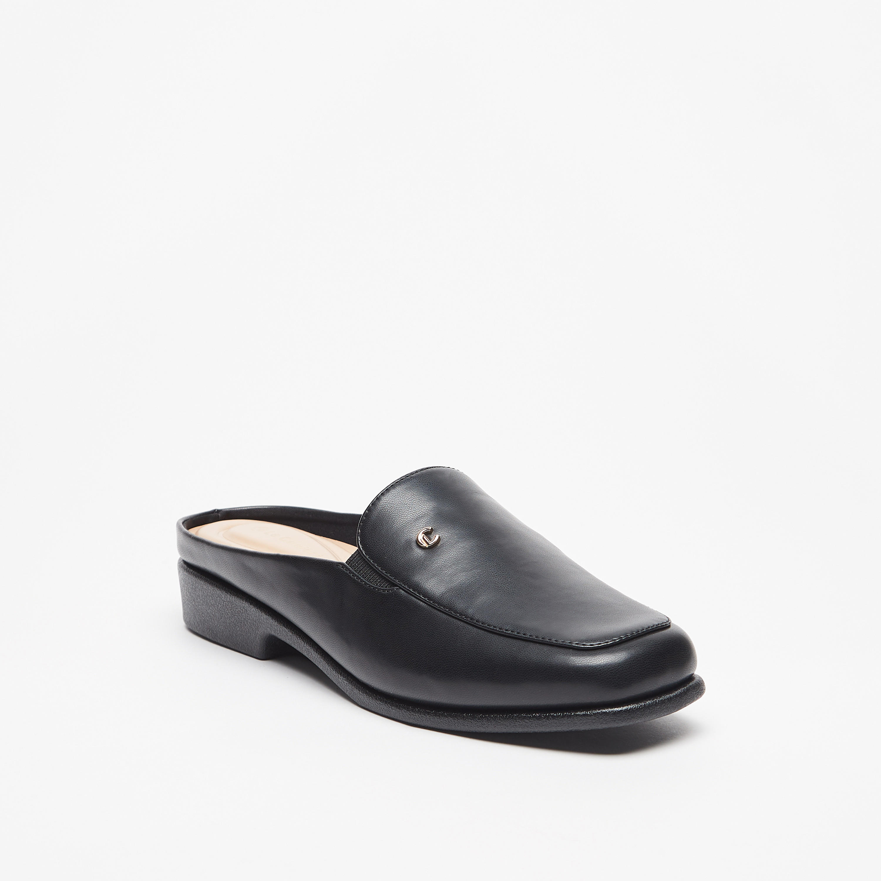 حذاء ميول سادة سهل الارتداء بكعب عريض من لو كونفورت-women-shoes-heels-image-1