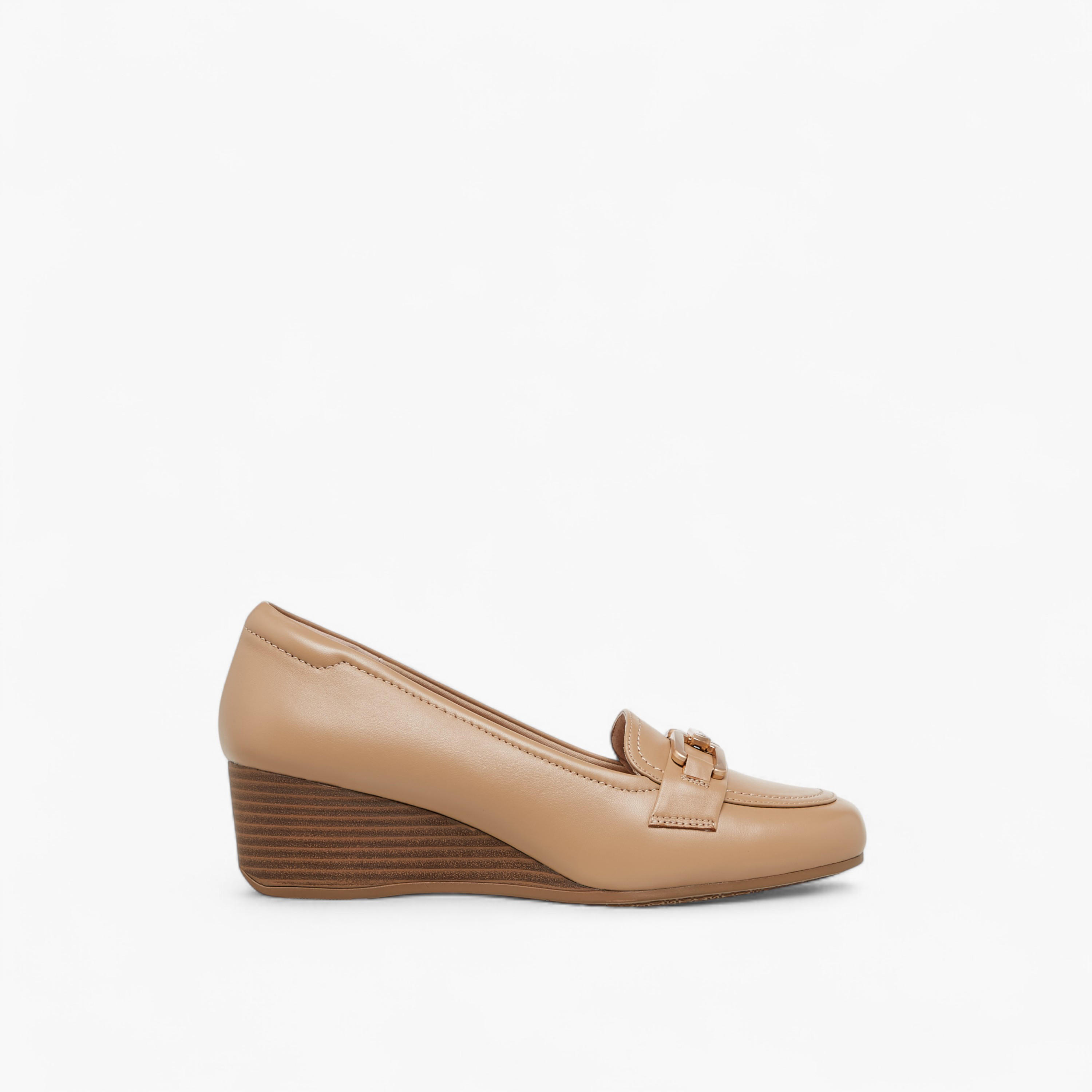 Le Confort Metal Accent Slip-On Loafers with Wedge Heel-women-shoes-loafersandmoccasins-image-3