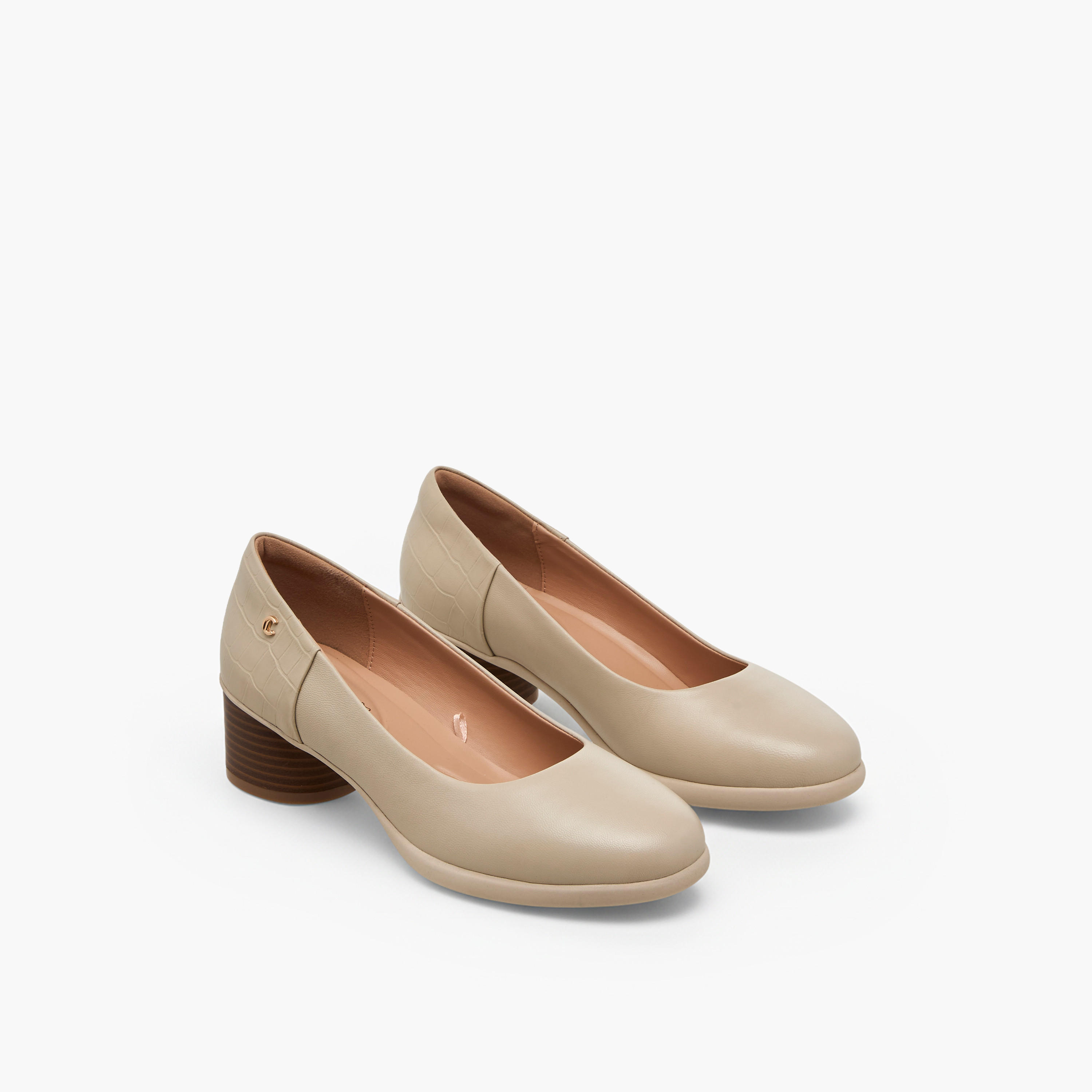 Le Confort Women Leather Block Heel Shoes-women-shoes-sandals-heeled-image-1