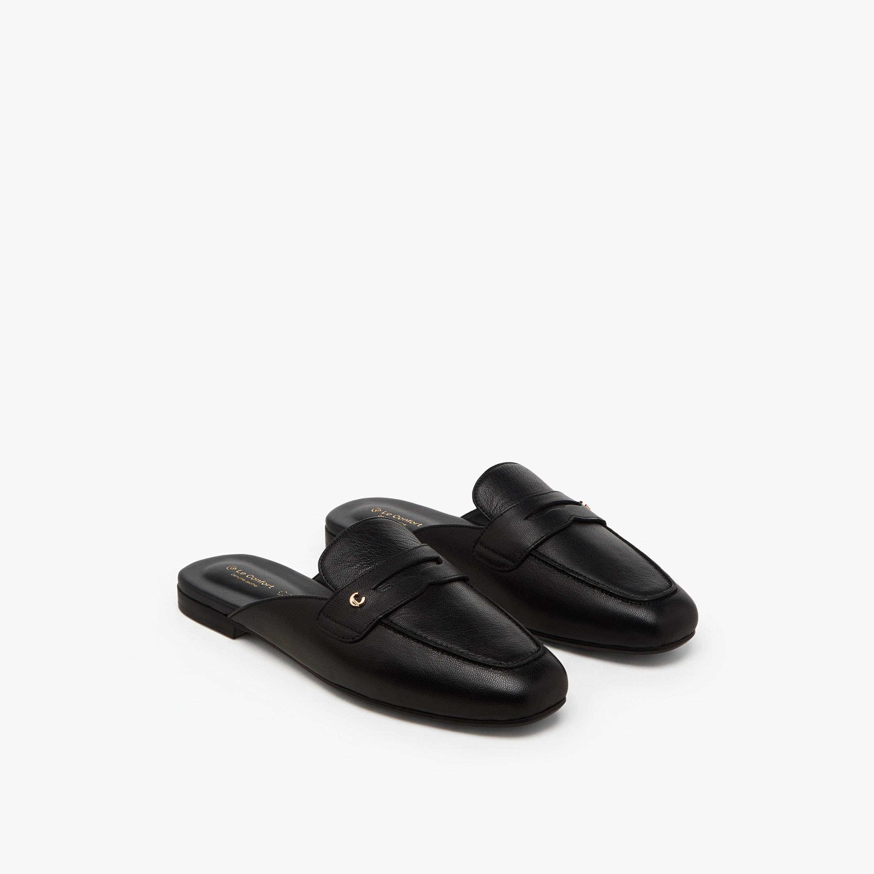 Le Confort Women Leather Slip-On Mules-women-shoes-flats-mules-image-1