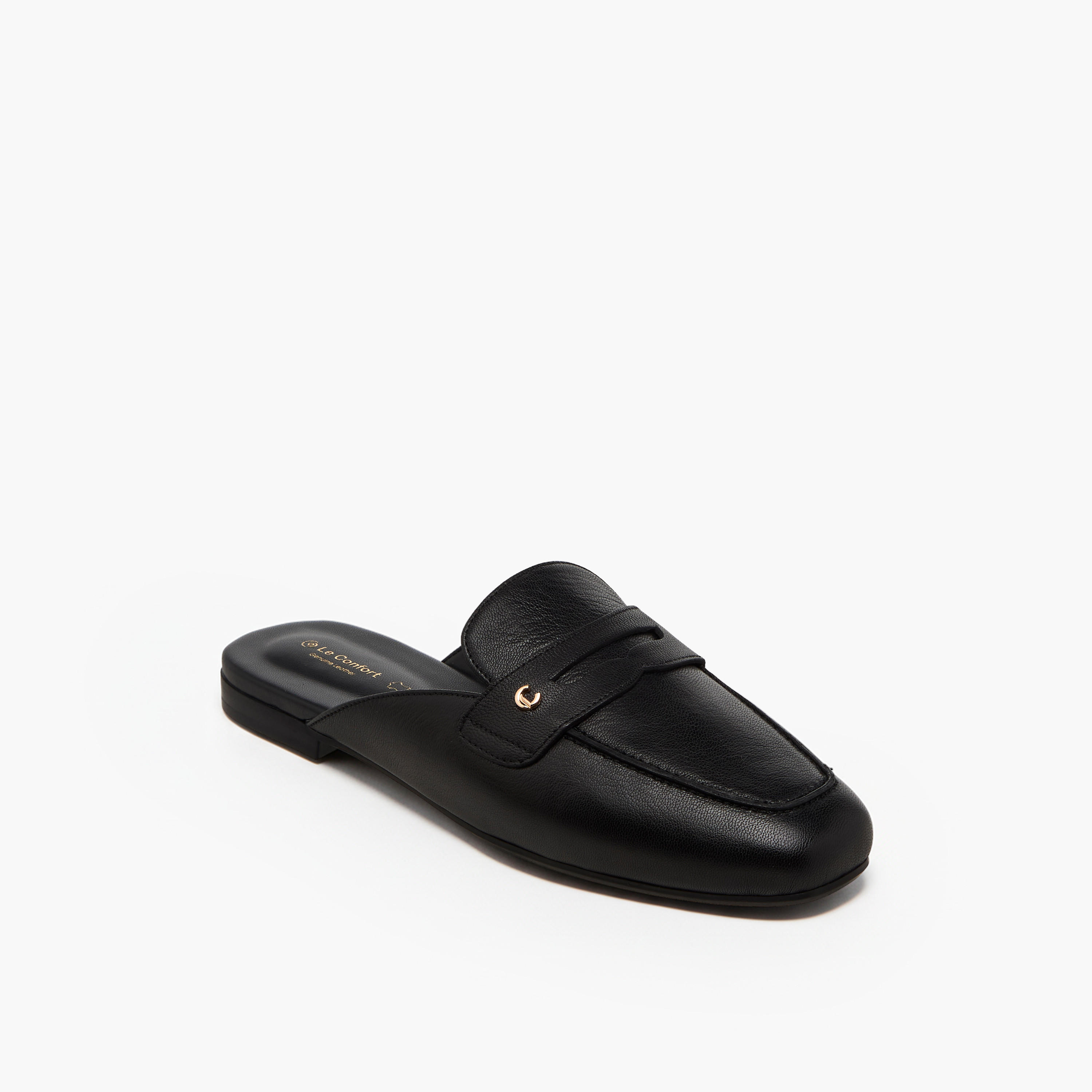 Le Confort Women Leather Slip-On Mules-women-shoes-flats-mules-image-2