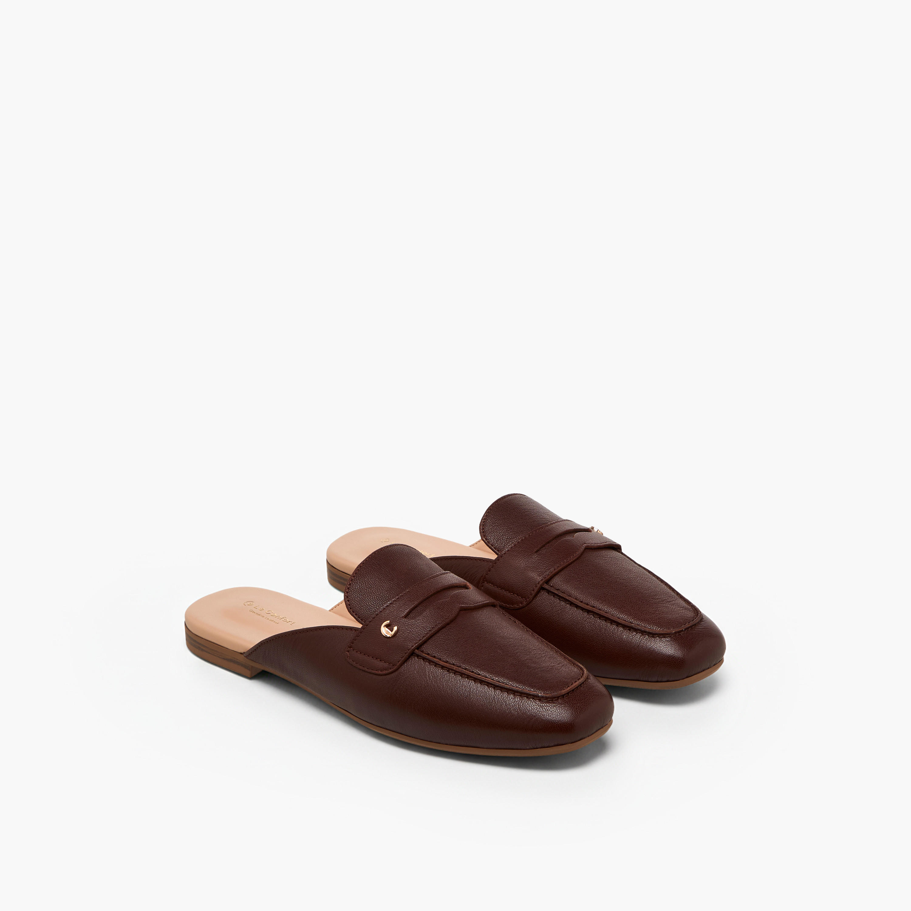 Le Confort Women Leather Slip-On Mules-women-shoes-flats-mules-image-1