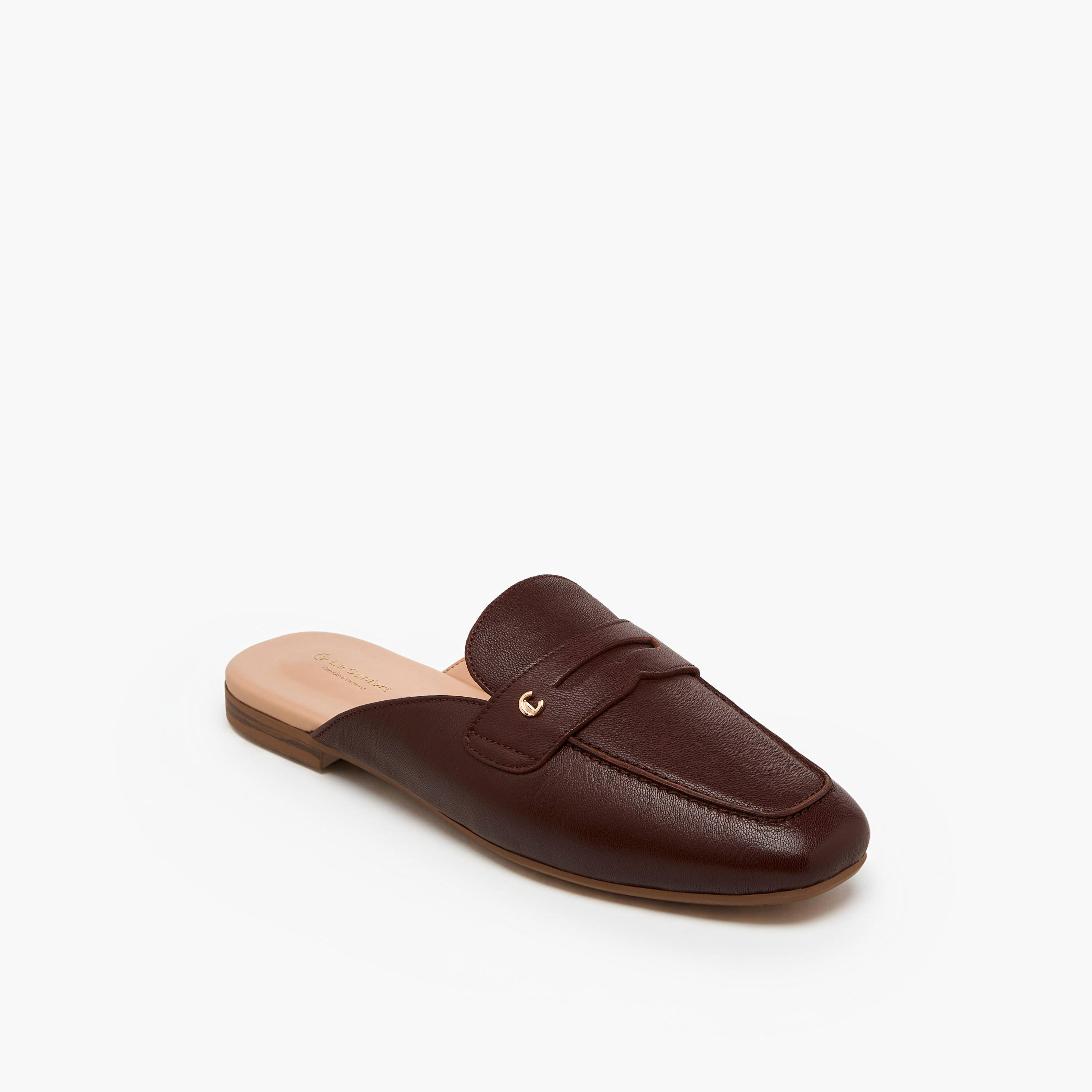 Le Confort Women Leather Slip-On Mules-women-shoes-flats-mules-image-2