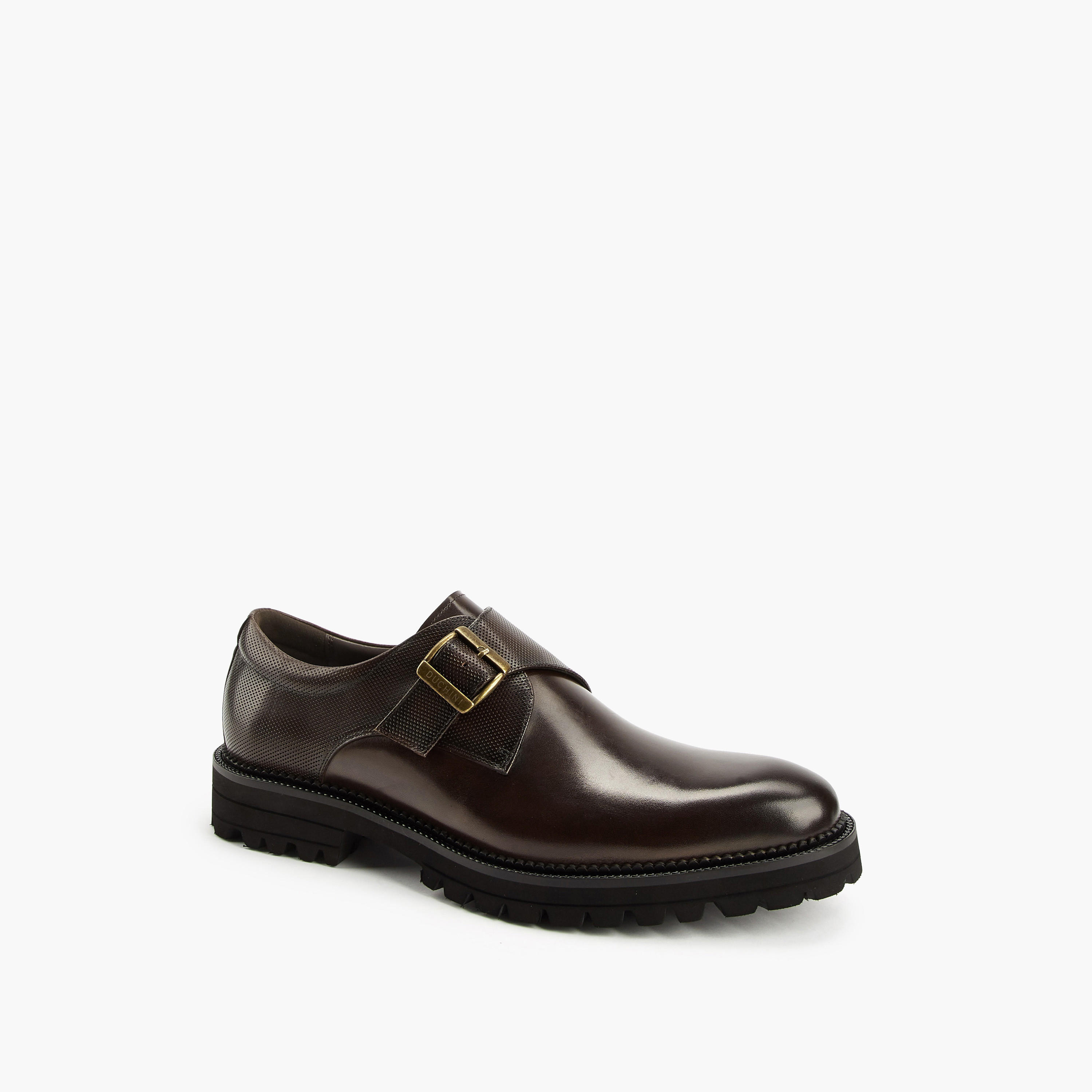 حذاء مونك جلد سادة بإبزيم للرجال من دوتشيني-men-shoes-formalshoes-image-3