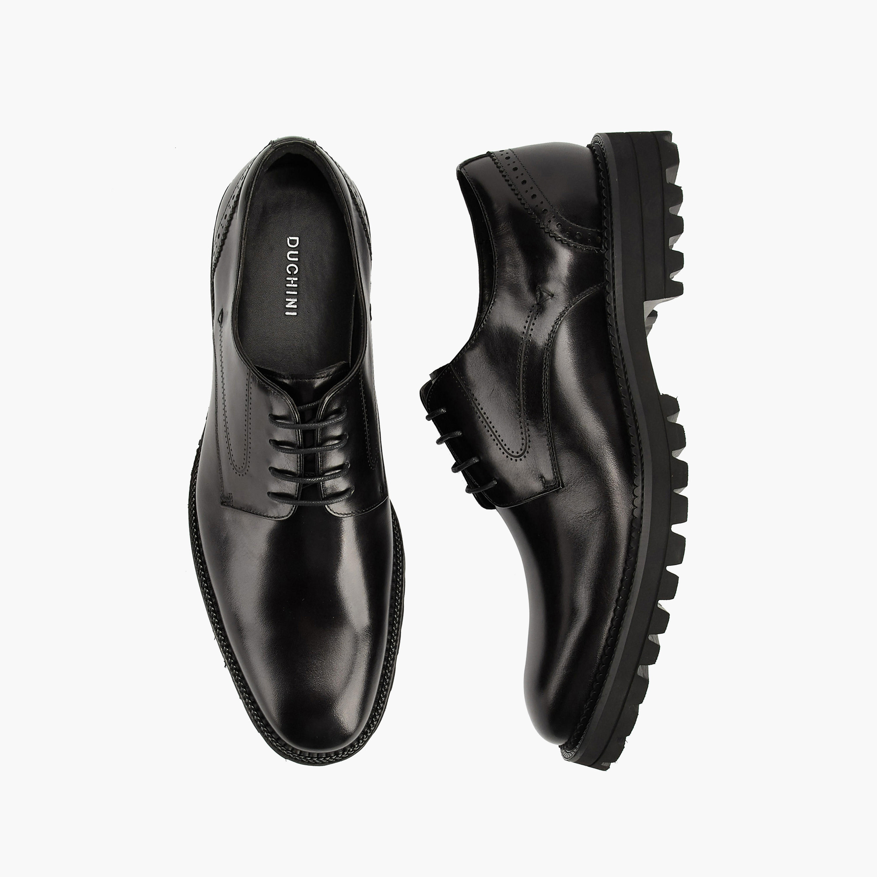 Duchini Men's Leather Solid Lace-Up Derby Shoes-men-shoes-formalshoes-image-1
