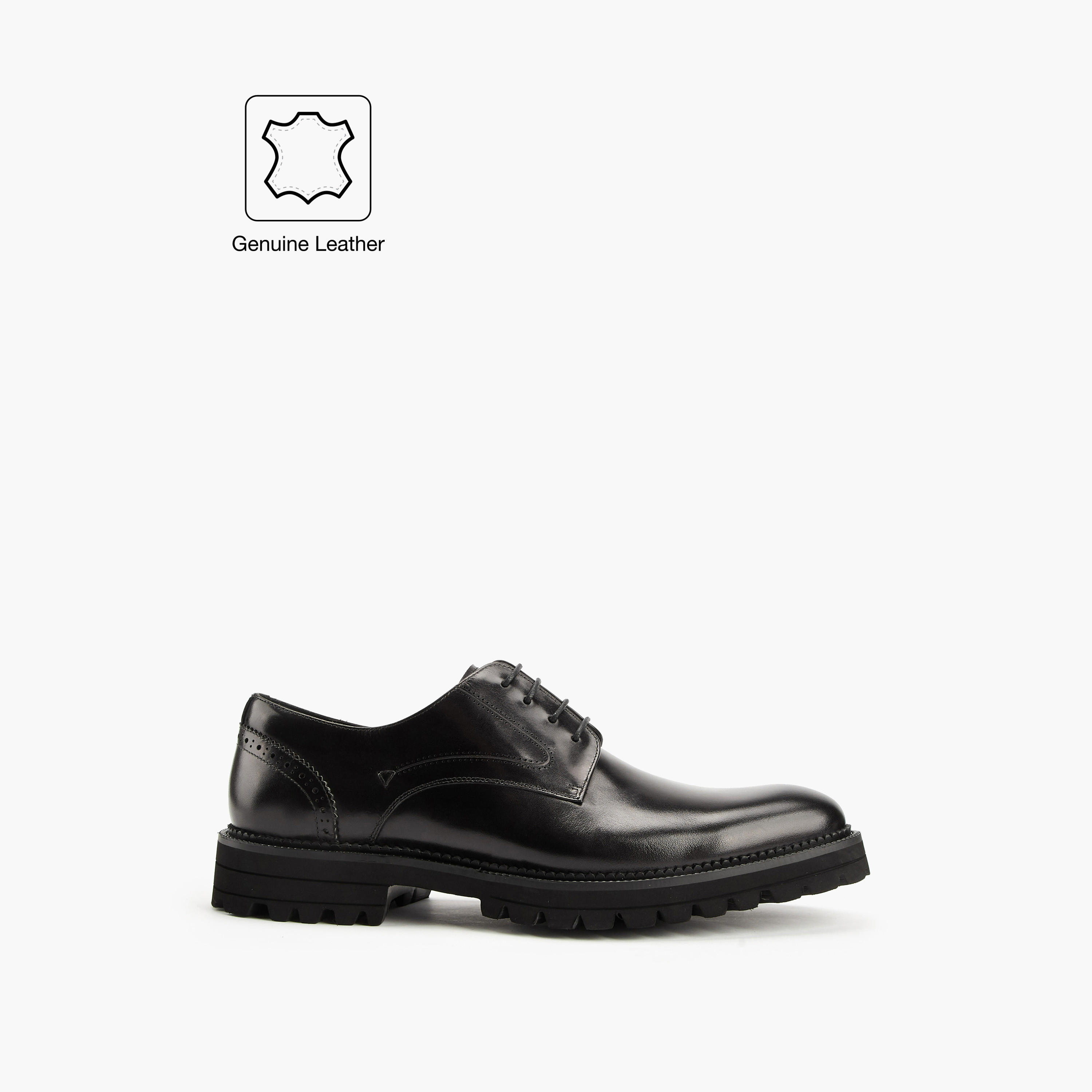 Duchini Men's Leather Solid Lace-Up Derby Shoes-men-shoes-formalshoes-image-2