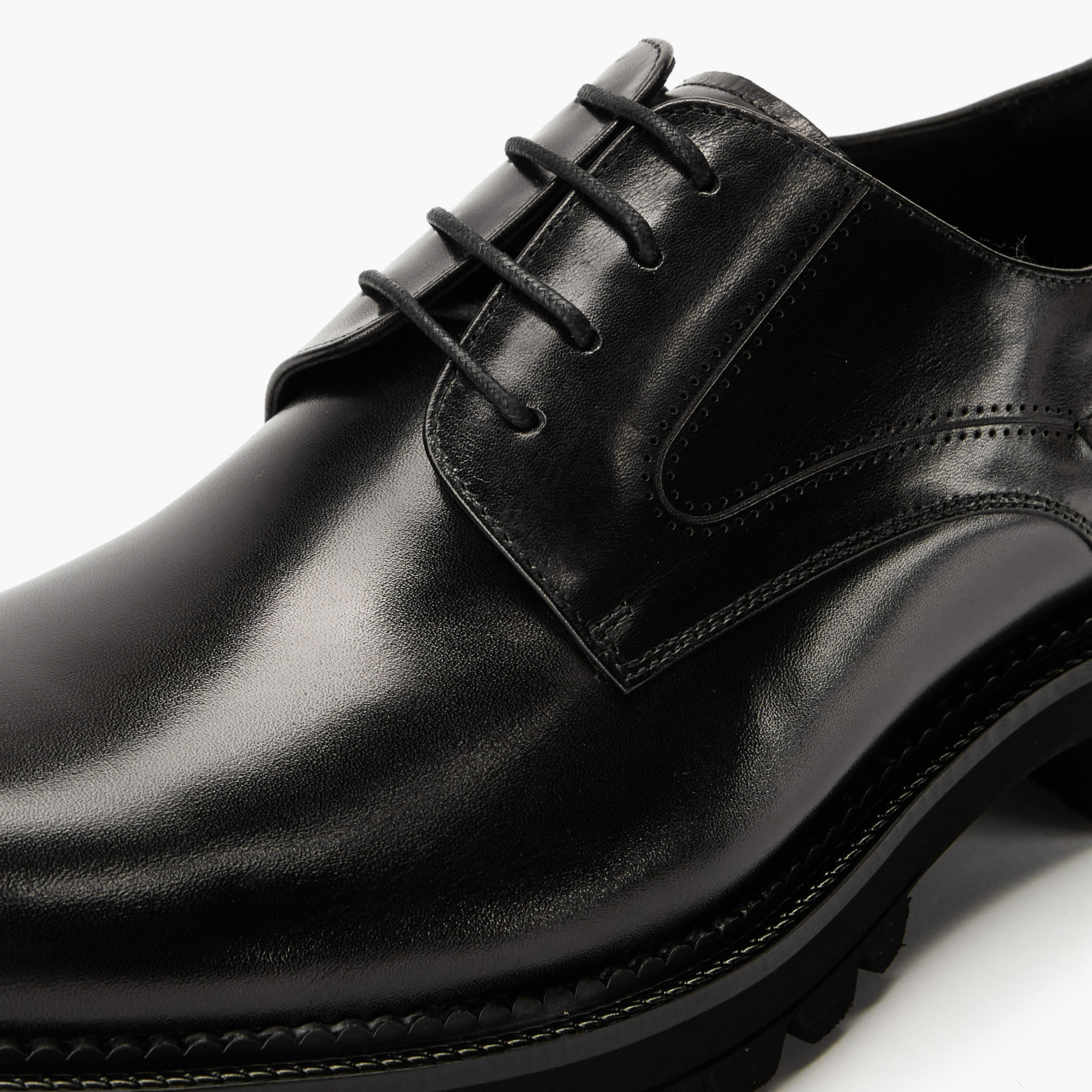 Duchini Men's Leather Solid Lace-Up Derby Shoes-men-shoes-formalshoes-image-4