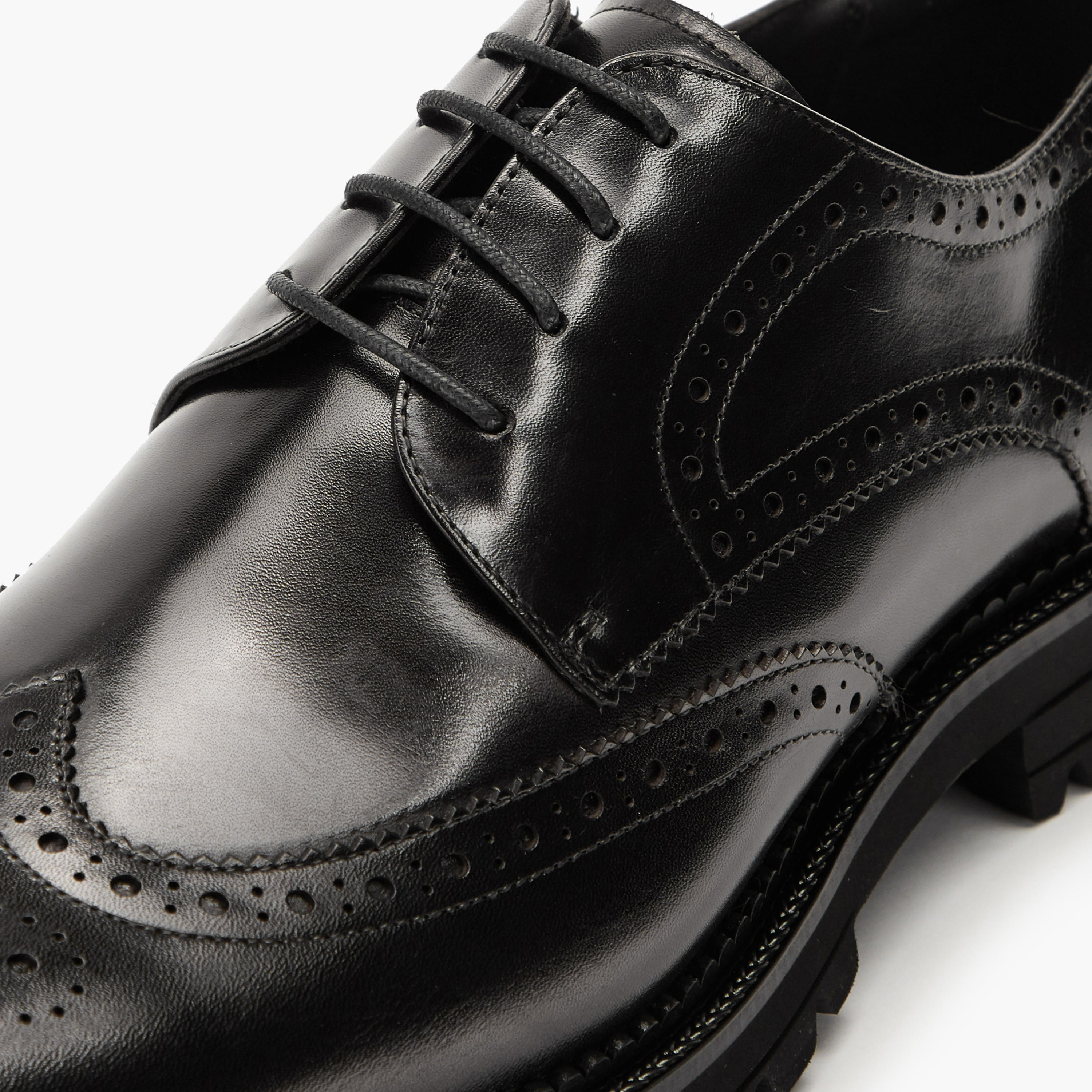 Duchini Men's Leather Textured Lace-Up Derby Shoes-men-shoes-formalshoes-image-5