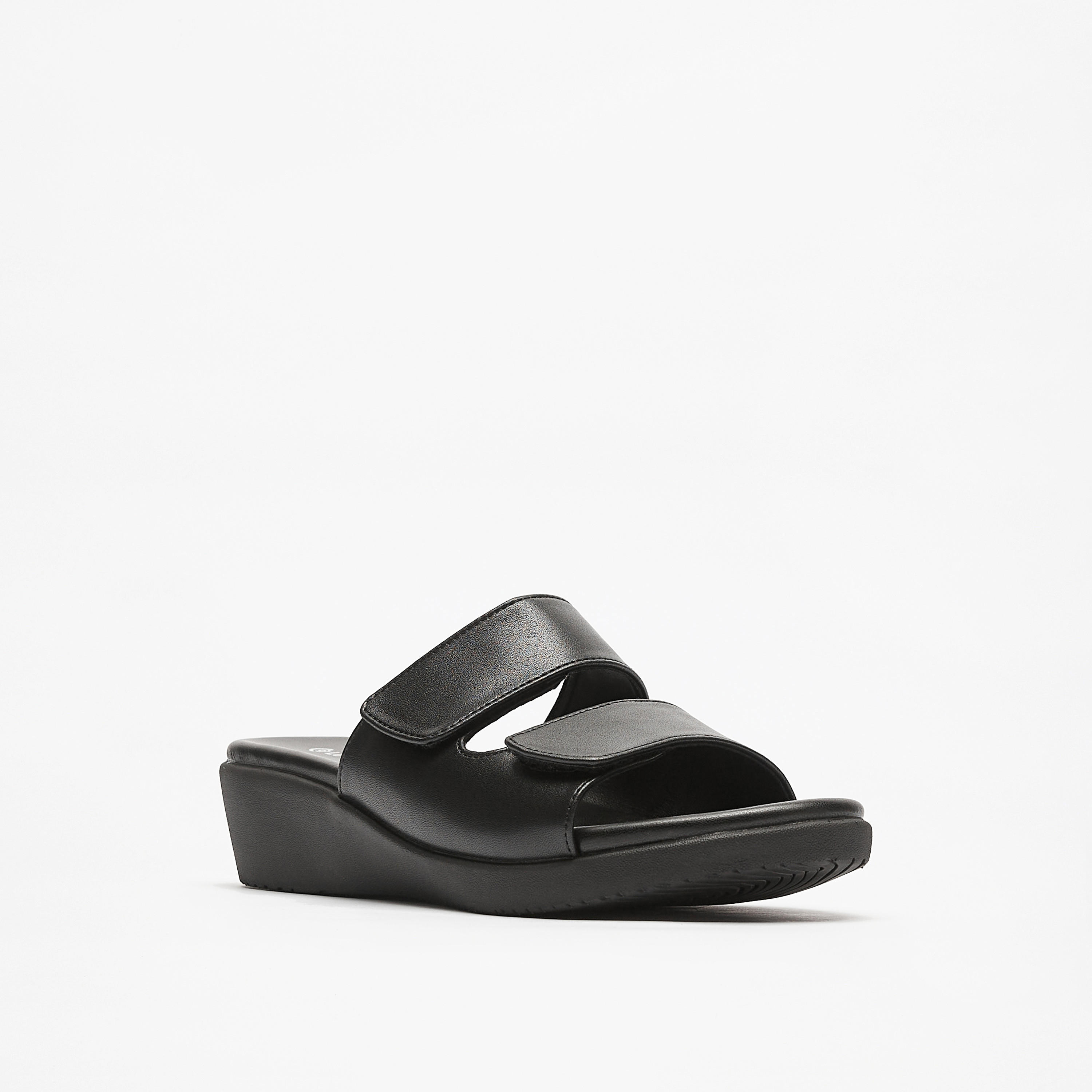 Le Confort Solid Slip-On Sandals with Wedge Heels-women-shoes-heels-image-1