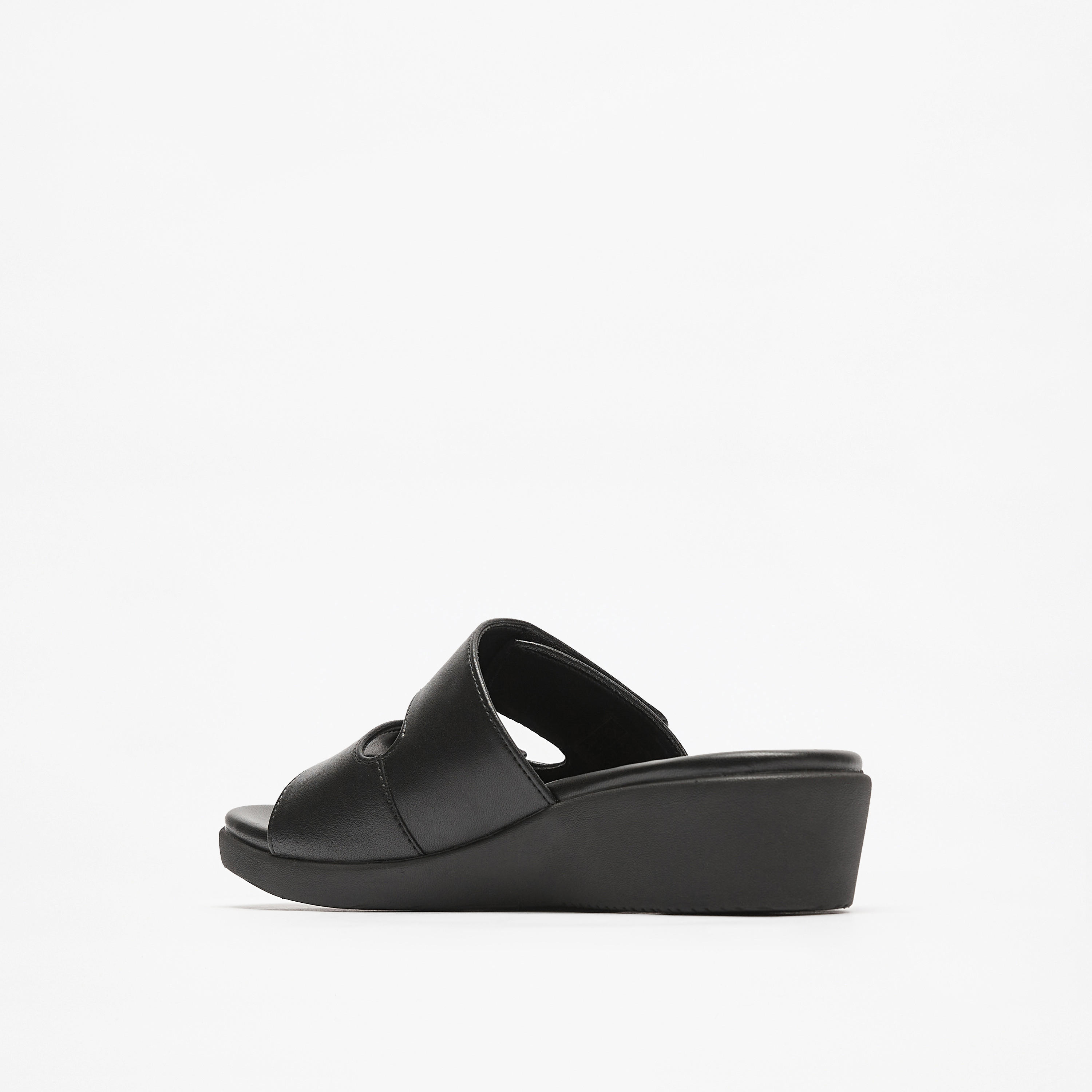 Le Confort Solid Slip-On Sandals with Wedge Heels-women-shoes-heels-image-3