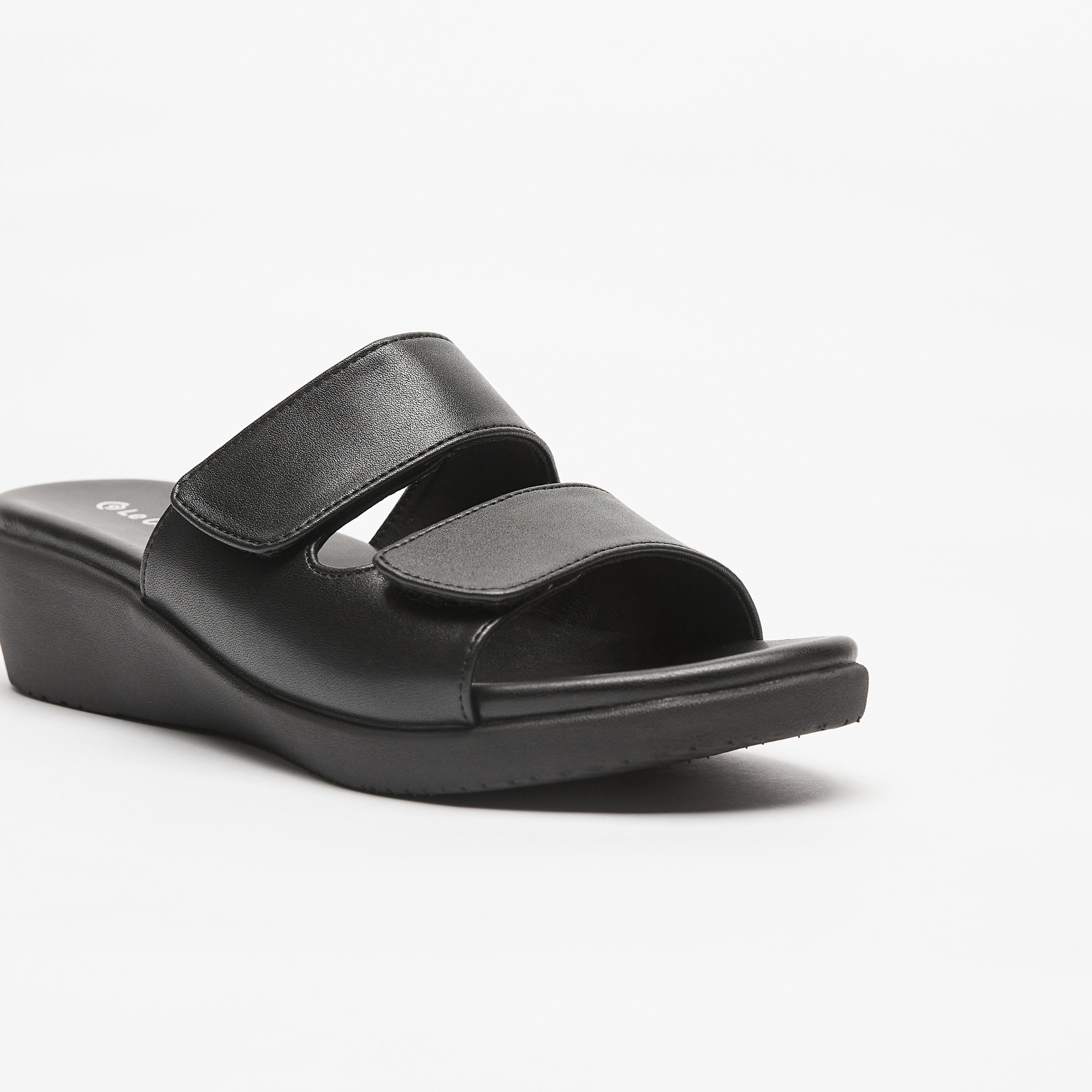Le Confort Solid Slip-On Sandals with Wedge Heels-women-shoes-heels-image-7