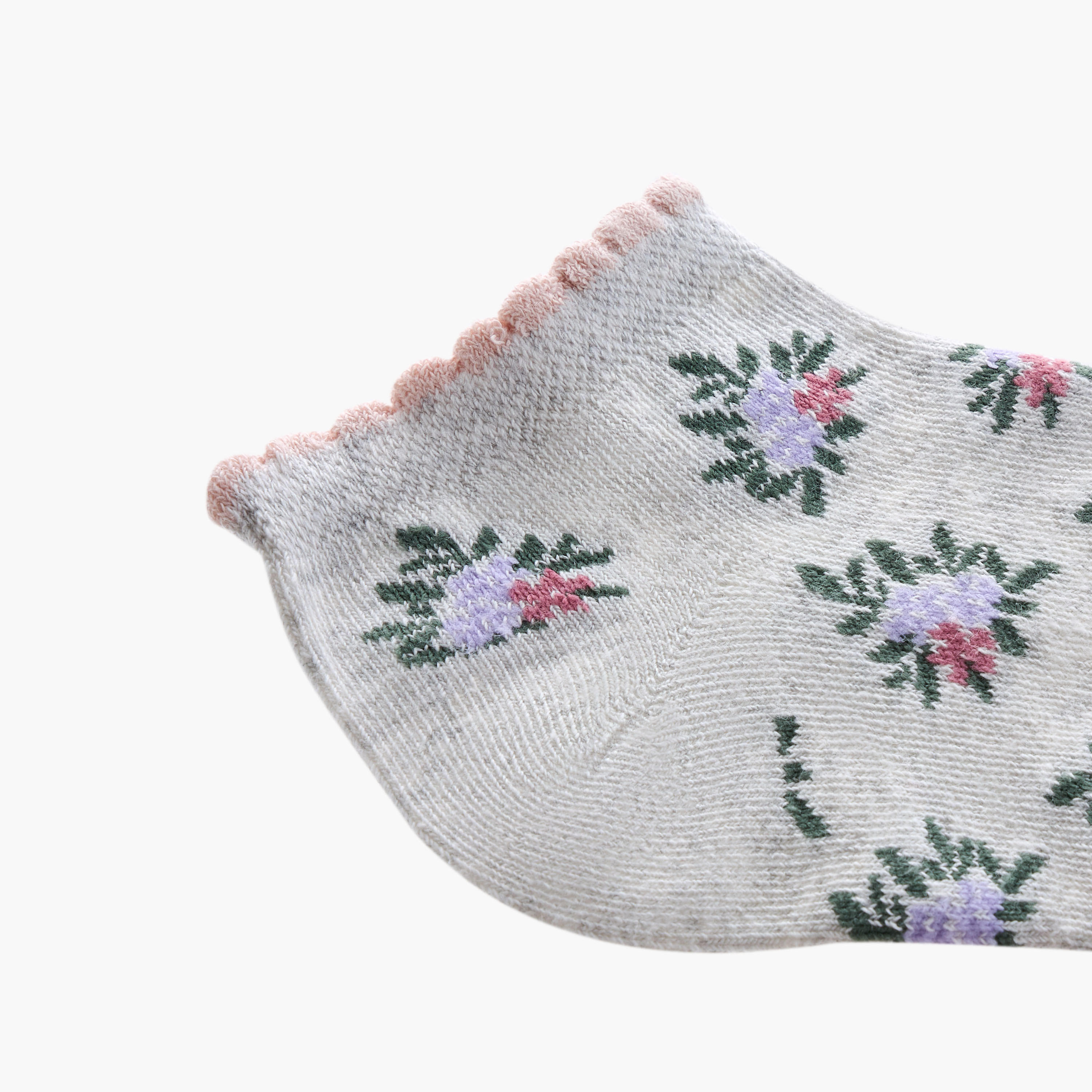 Flora Bella Floral Print Ankle Length Socks - Set of 5-women-socksandstockings-image-3