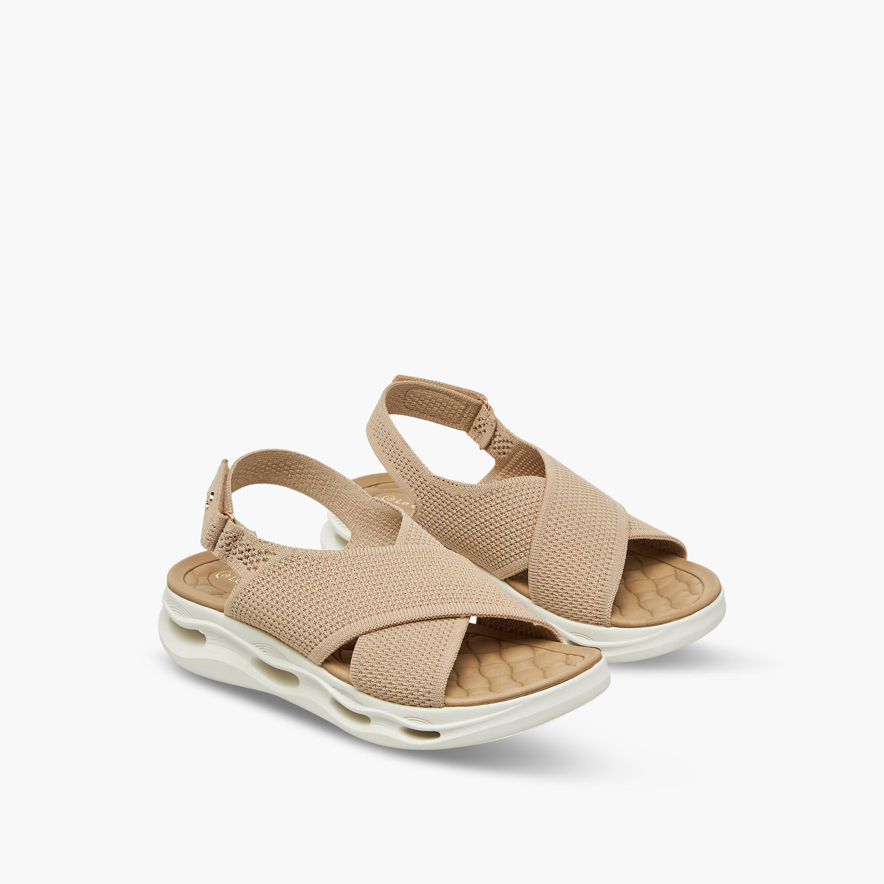 Le Confort Women Platform Heel Cross Strap Sandals-women-shoes-sandals-heeled-image-1