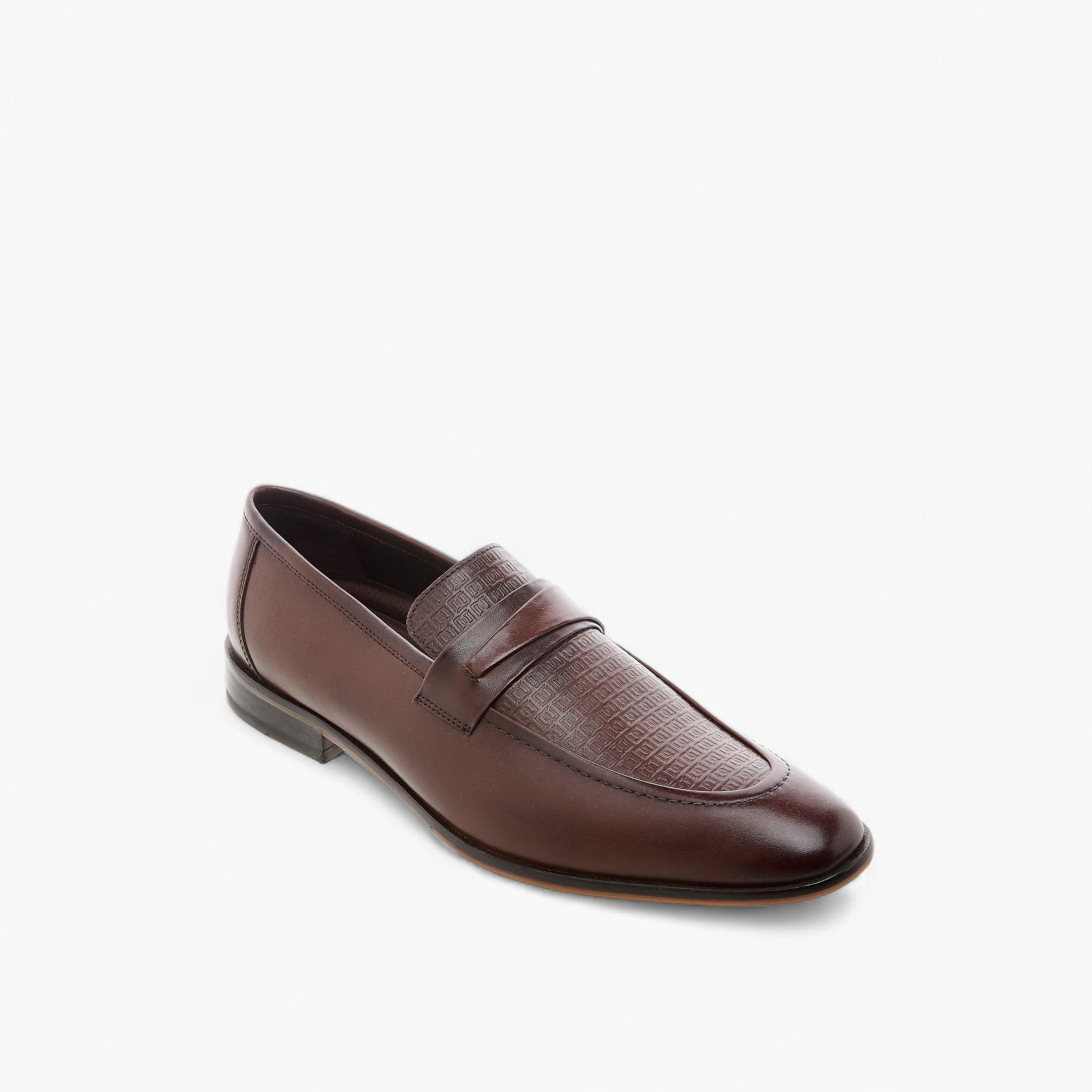 Duchini Men's Textured Slip-On Loafers-men-shoes-loafersandmoccasins-image-2