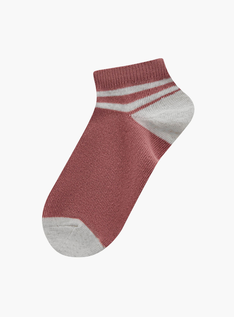 Flora Bella Colourblock Ankle Length Socks - Set of 5-girls-accessories-socks-image-2