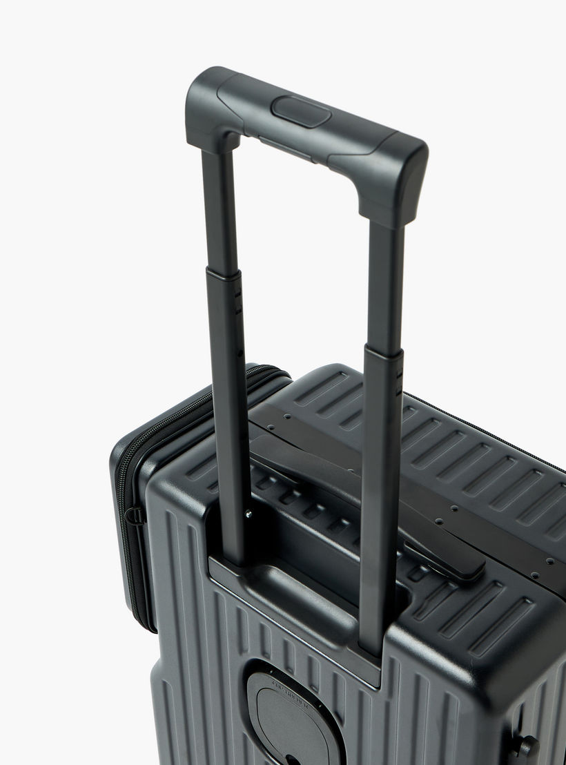 WAVE Textured Hardcase Luggage Trolley with Detachable Crossbody Bag & Cup Holder - 20 inches Cabin-travel-luggagesandbags-luggage-image-9