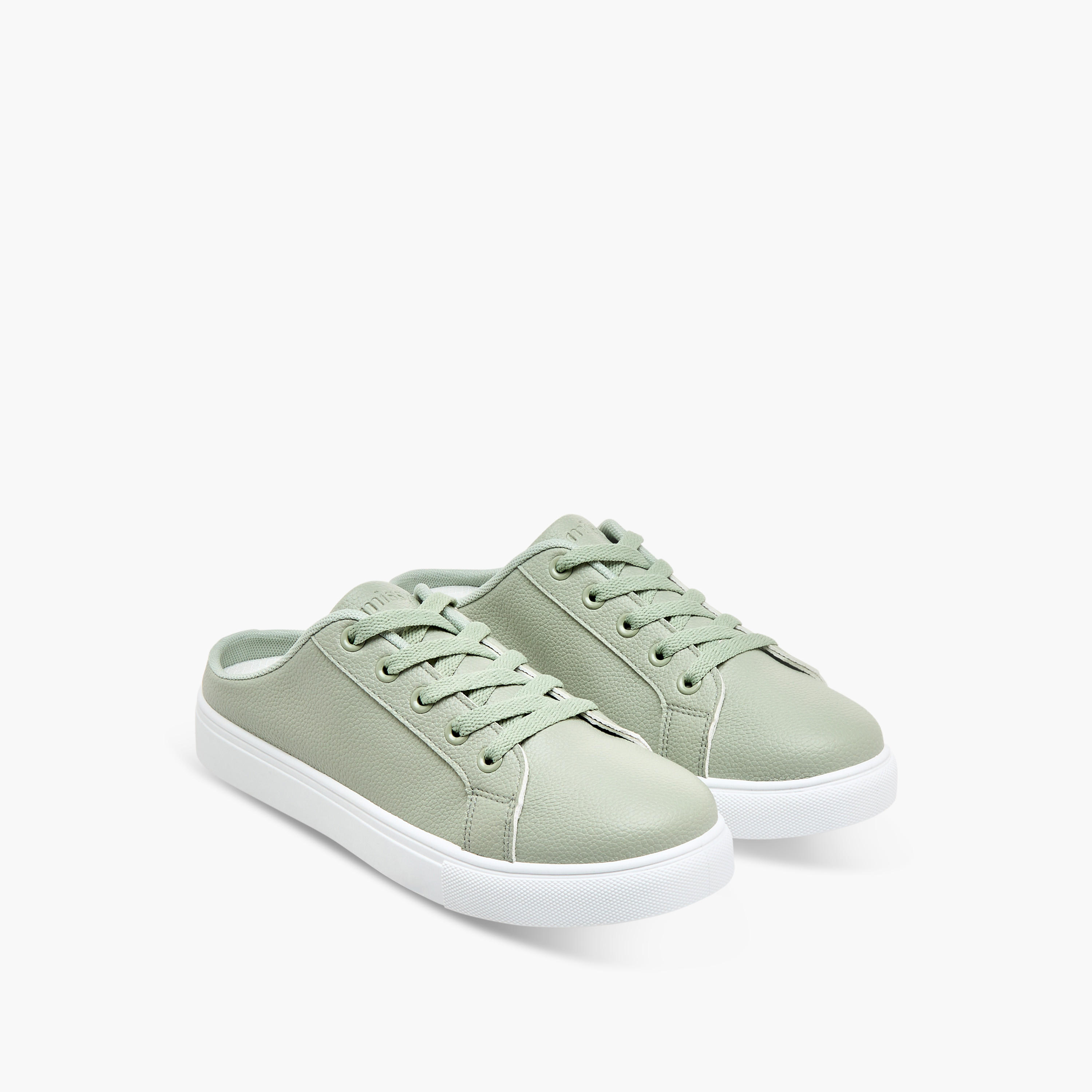 Missy Solid Slip-On Mule with Lace Detail-women-shoes-flats-mules-image-1