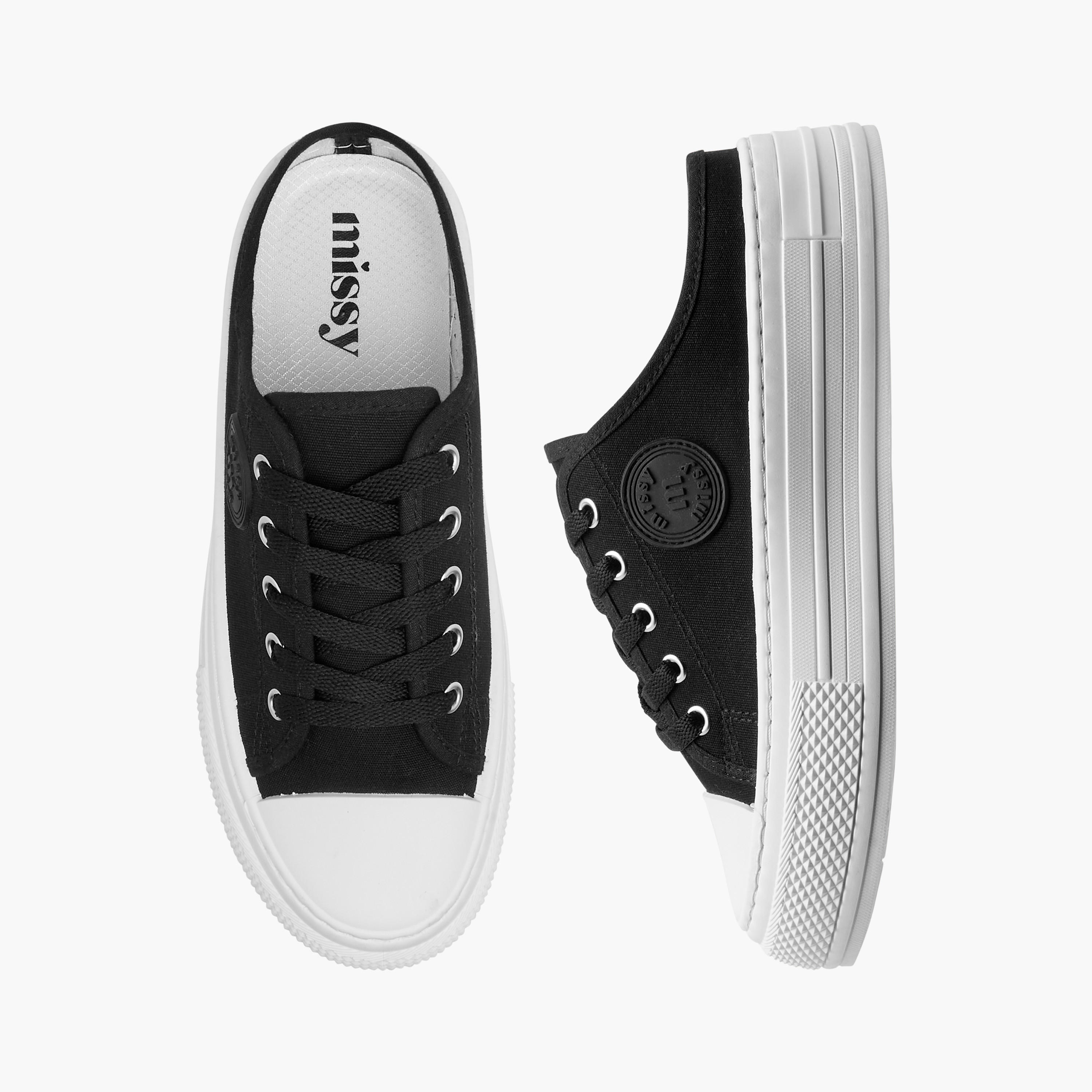 Missy Logo Applique Slip-On Sneakers with Lace Detail-women-shoes-flats-mules-image-1