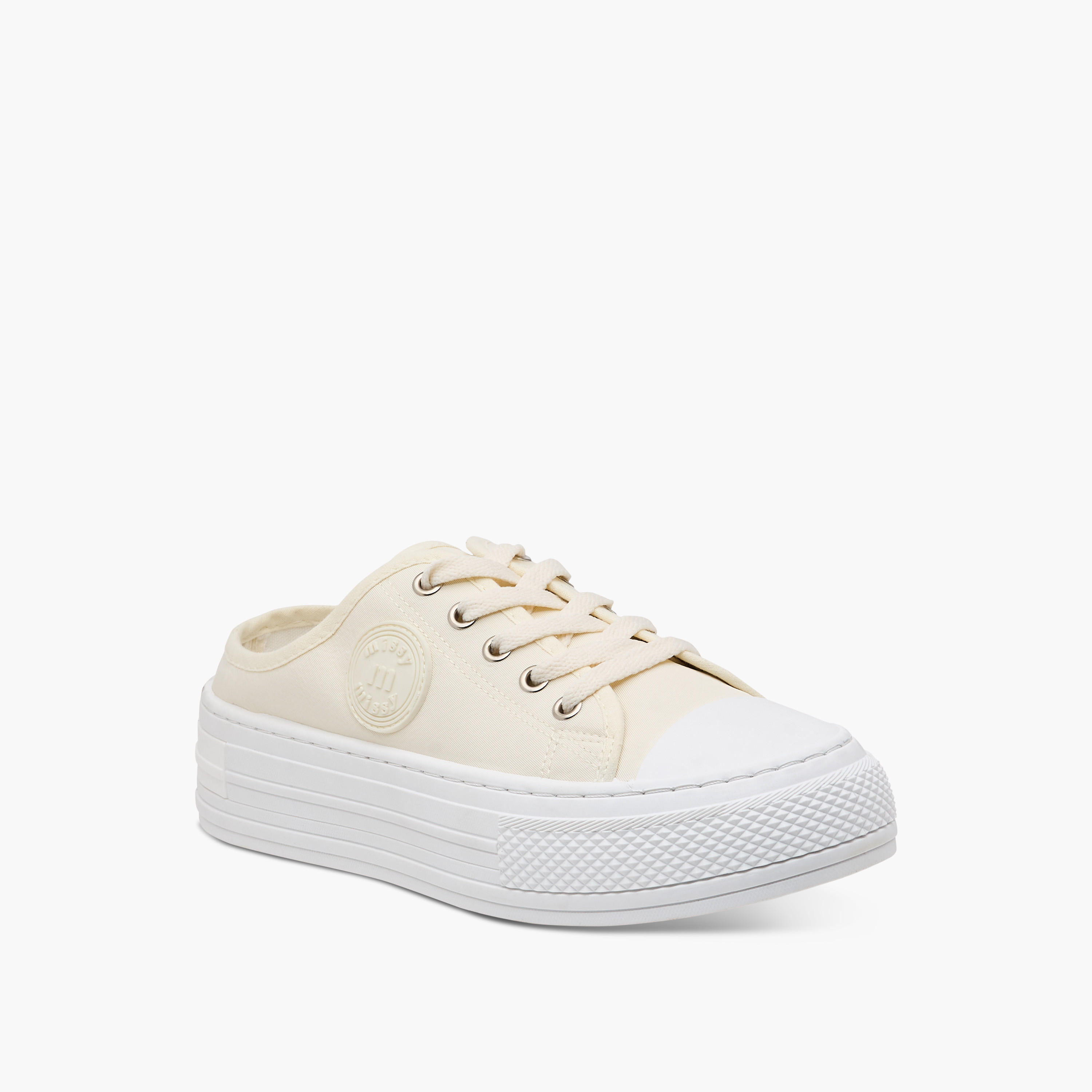 Missy Logo Applique Slip-On Sneakers with Lace Detail-women-shoes-flats-mules-image-2