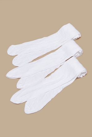 كولون مغلق القدمين سادة من جونيورز - طقم 3 قطع-girls-accessories-socks-image-1