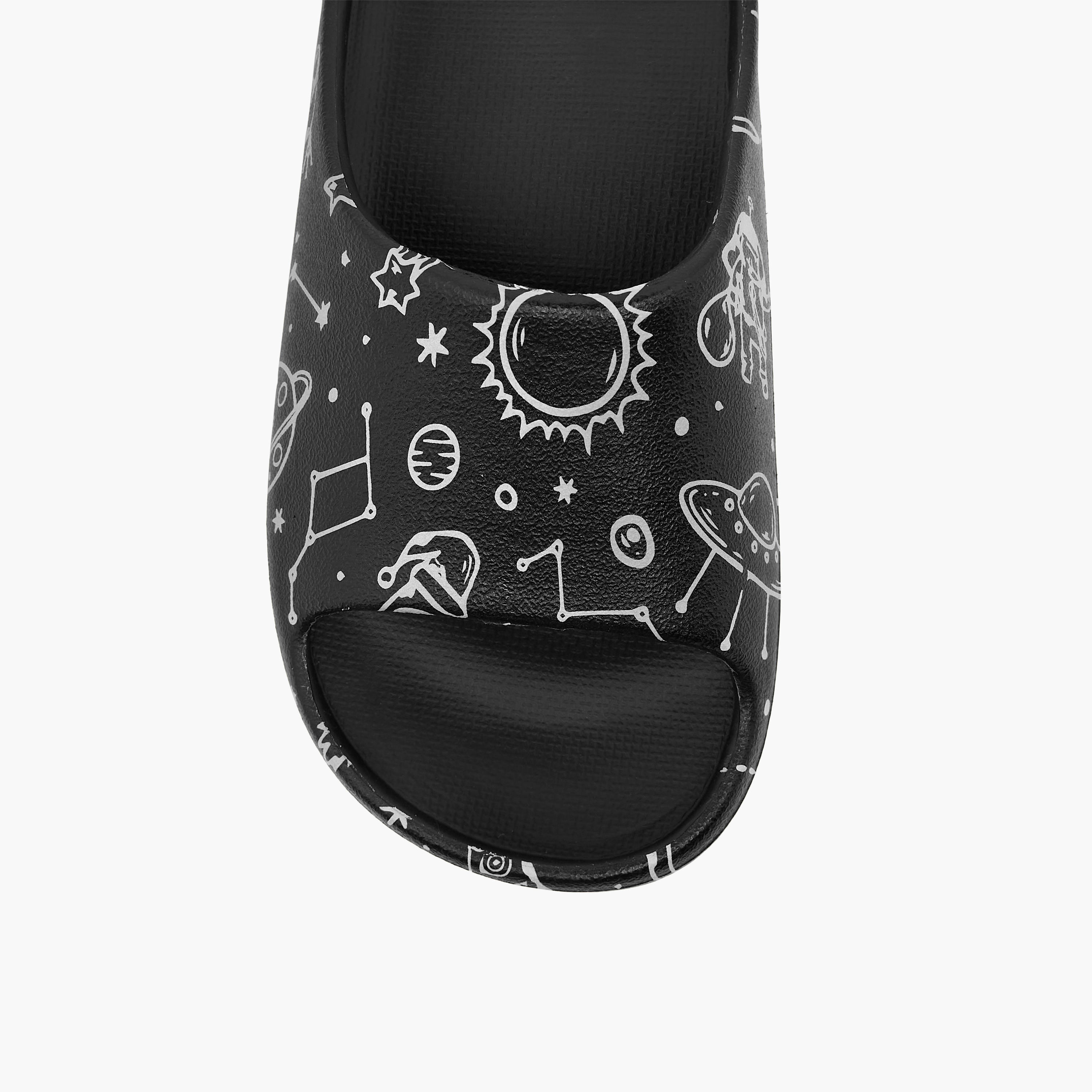 Aqua Boys Space Print Slides-boys-shoes-sandals-image-3