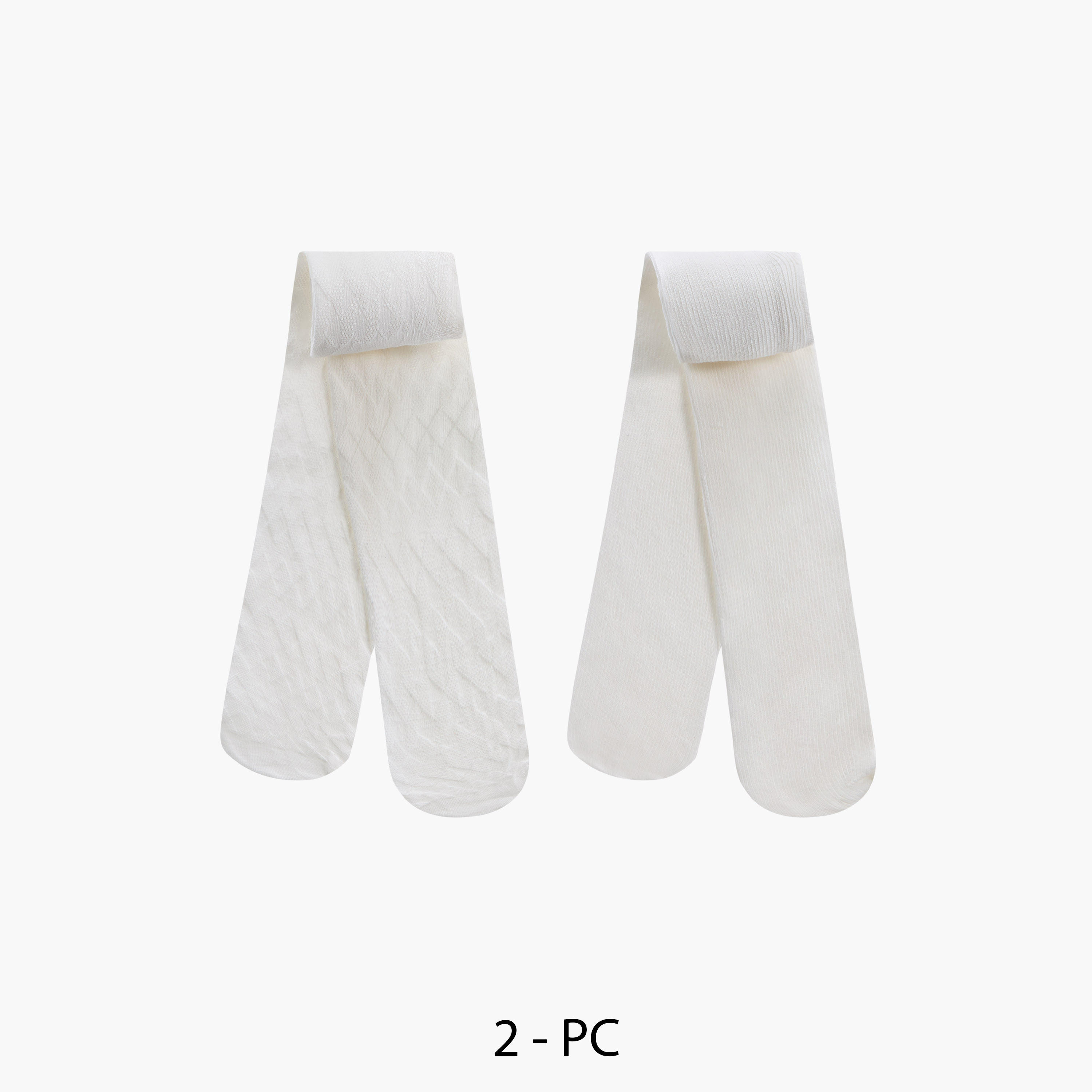 Little Missy Girls Tights with Elasticated Waistband - Set of 2-girls-accessories-socks-image-1