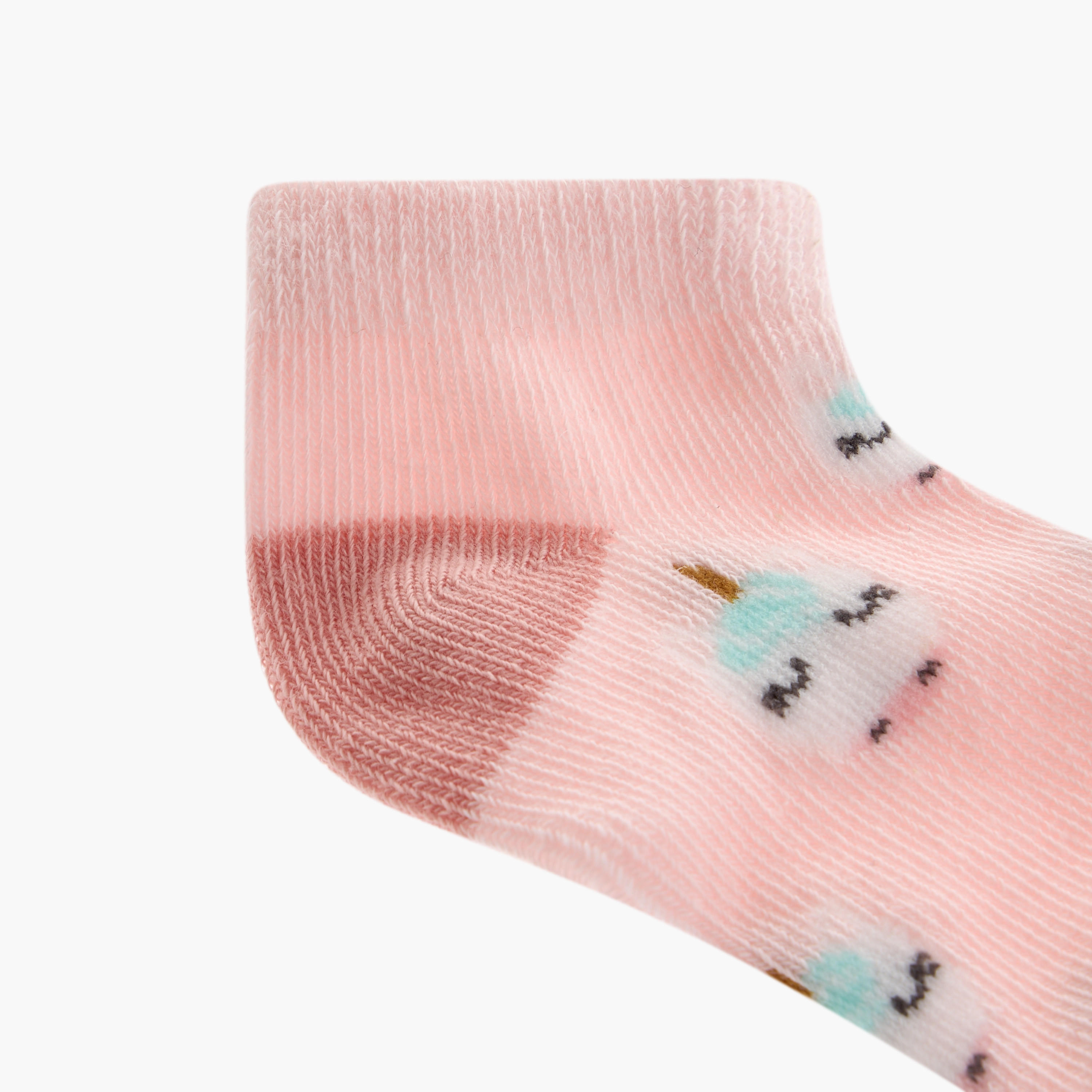 Barefeet Assorted Ankle Length Socks - Set of 5-girls-accessories-socks-image-5